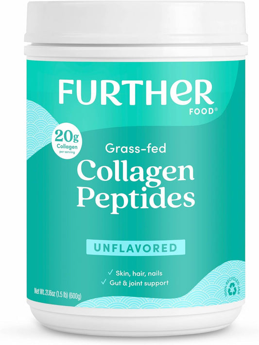 Grass-Fed Collagen Peptides Powder for Gut Health, Unflavored Hydrolyzed Type 1 & 3 Protein