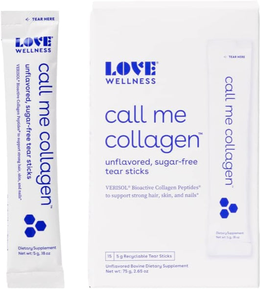 Grass-Fed Collagen Peptides Powder for Hair, Skin & Nails | Easy-to-Dissolve Supplement with VERISOL | Unflavored Tear Sticks for Convenience