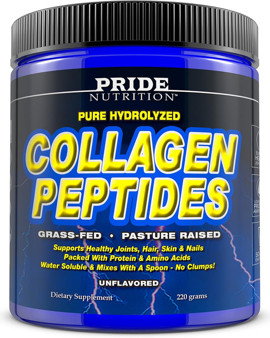 Grass-Fed Collagen Peptides Powder for Skin, Hair, Joints, Nails - Paleo & Keto Friendly - GMO & Gluten Free