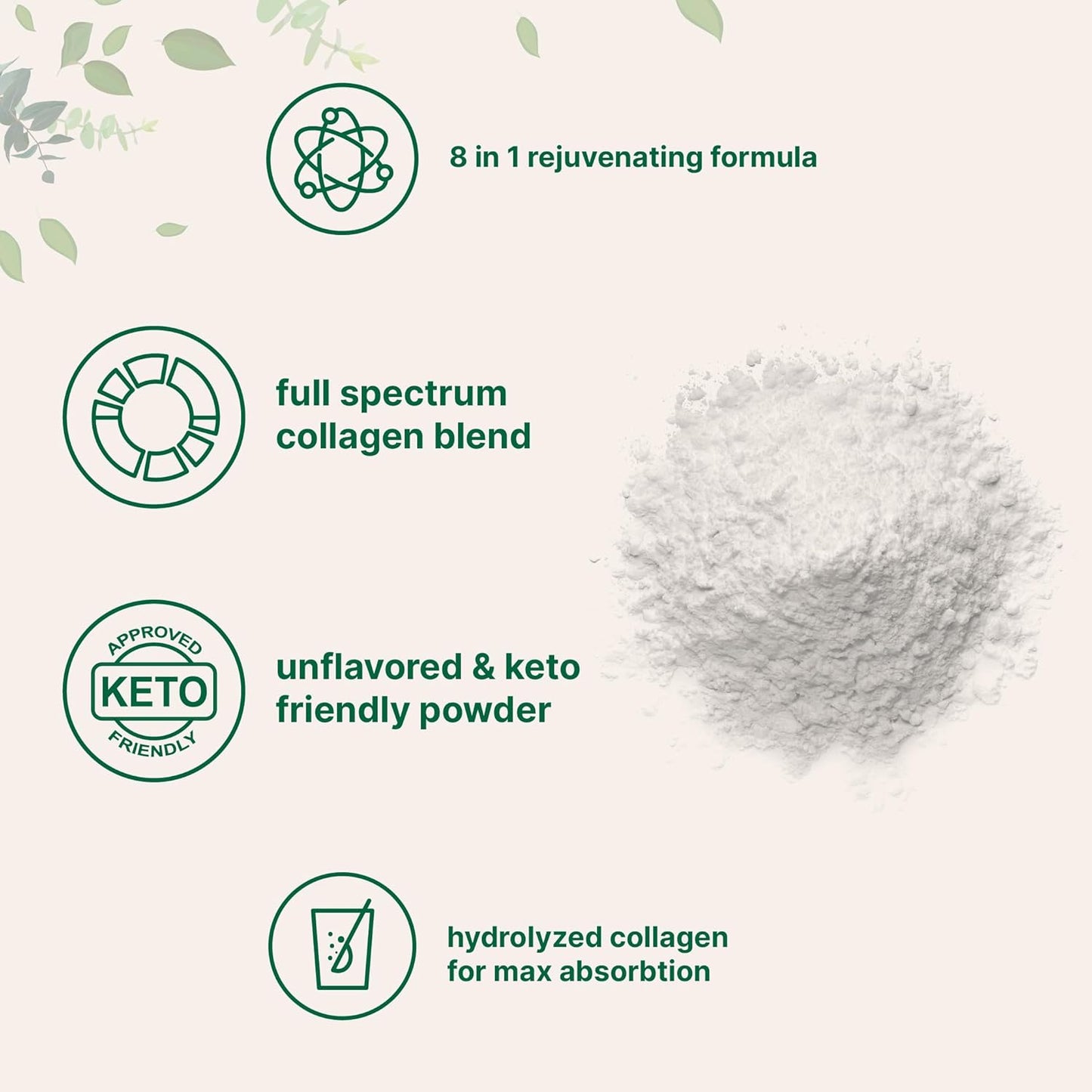 Grass-Fed Collagen Peptides Powder & Vitamin D3 Bundle Pack - 2lbs Protein + 5,000 IU Cholecalciferol for Bone Health & Skin Support