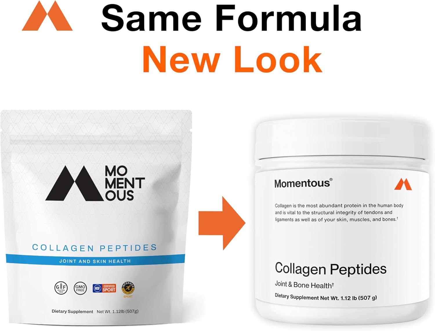 Grass-Fed Collagen Peptides Powder with Fortigel & Vitamin-C for Hair, Skin, Nails & Joints - Packaging May Vary