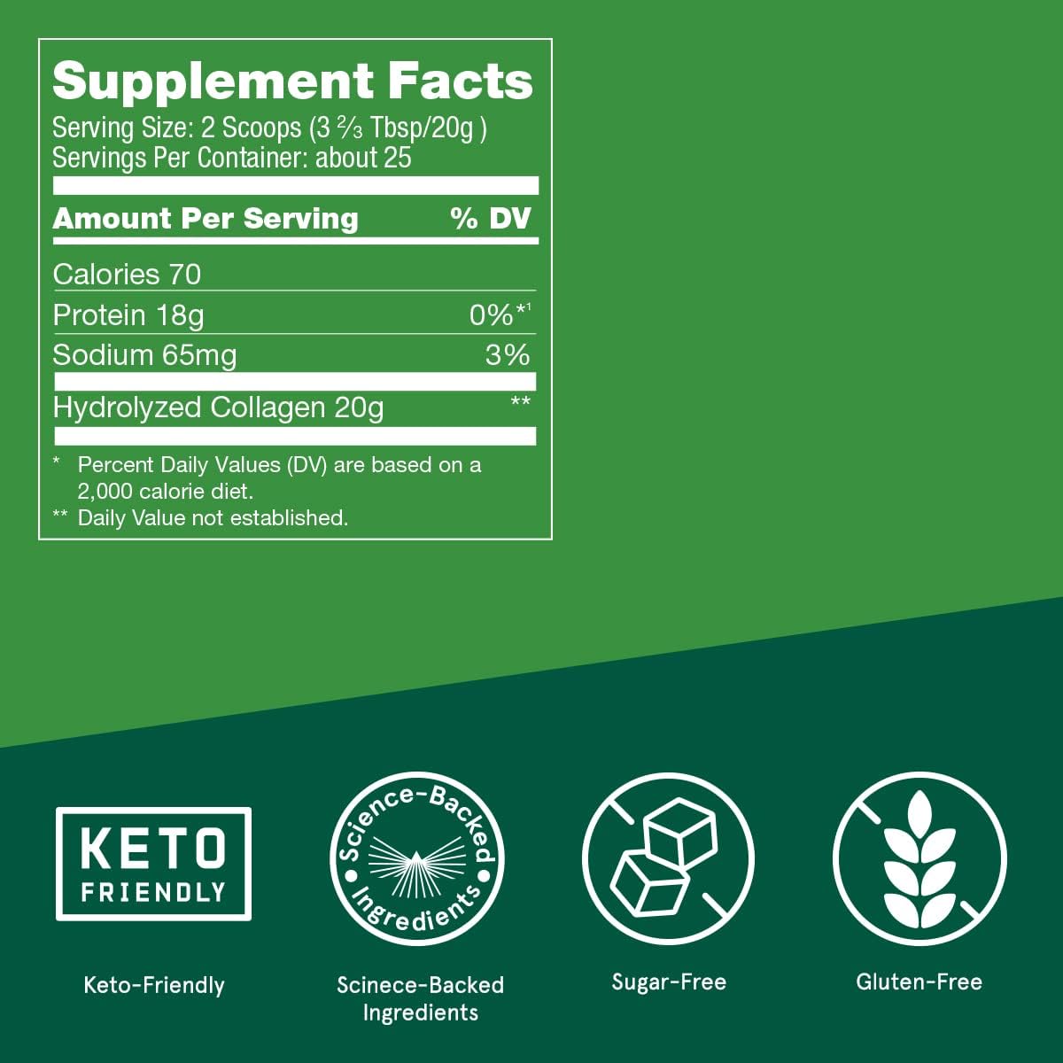 Grass Fed Collagen Protein Powder with Probiotic, Unflavored, 18g Protein, 17.6 Oz, Gut Health Support