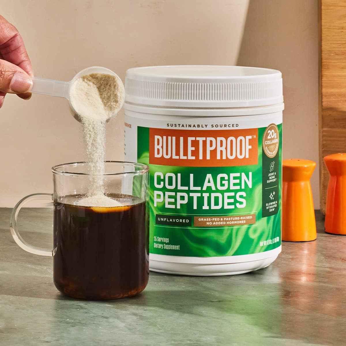 Grass Fed Collagen Protein Powder with Probiotic, Unflavored, 18g Protein, 17.6 Oz, Gut Health Support