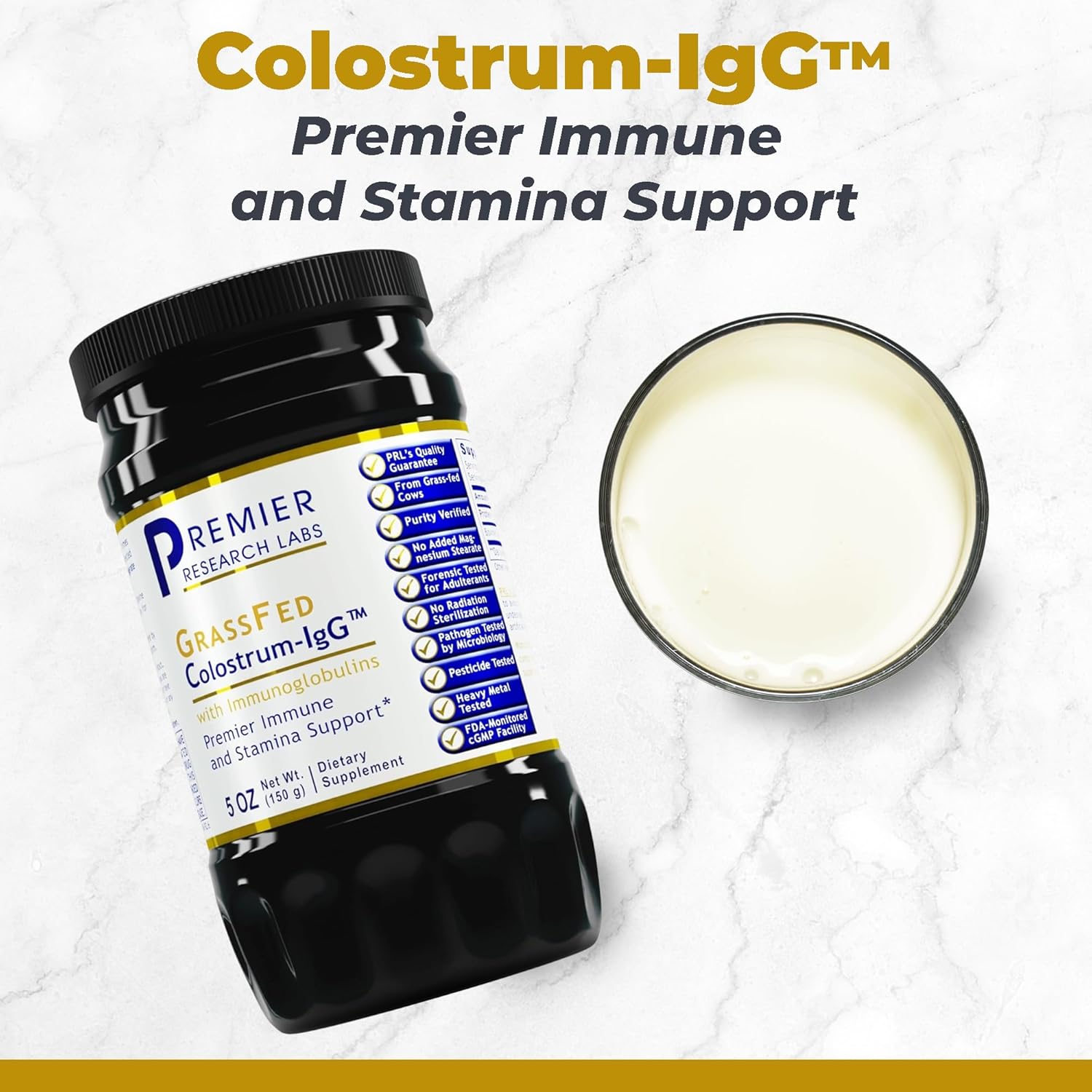 Grass-Fed Colostrum-IgG Supplement for Immune System Support - 5 oz Powder