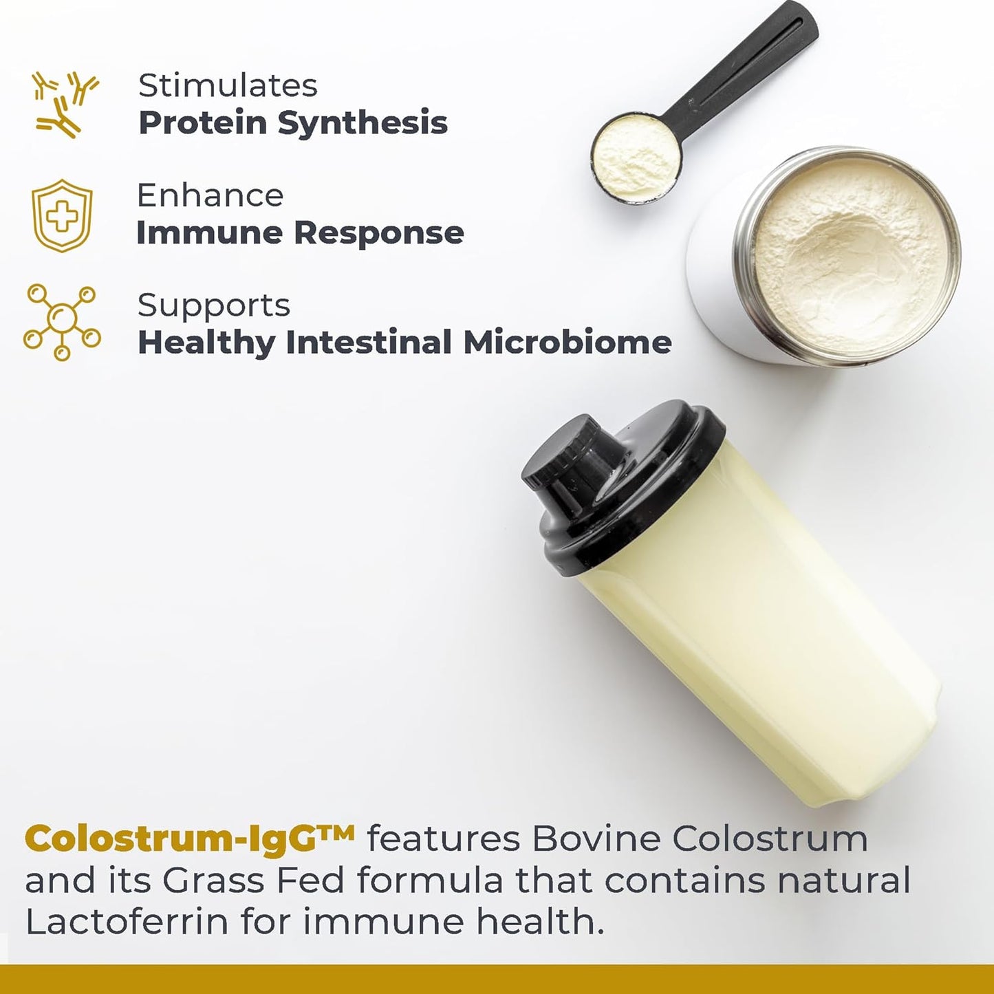 Grass-Fed Colostrum-IgG Supplement for Immune System Support - 5 oz Powder