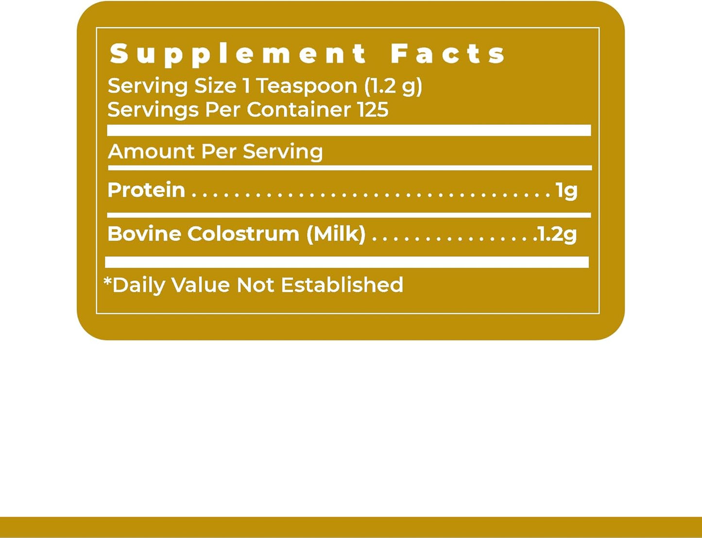 Grass-Fed Colostrum-IgG Supplement for Immune System Support - 5 oz Powder