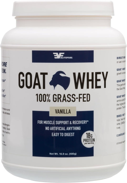 Grass-Fed Goat Whey Protein Powder - Natural Vanilla Flavor - CFS Nutrition