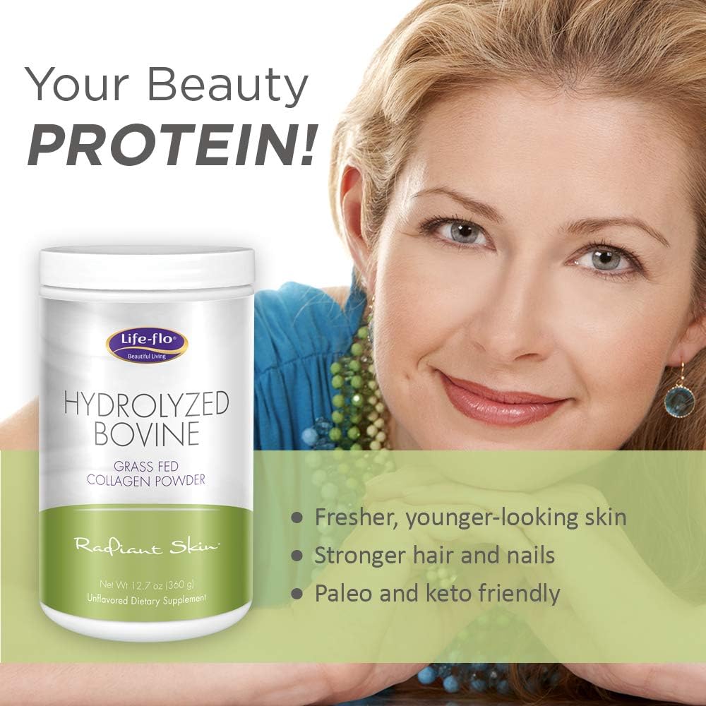 Grass Fed Hydrolyzed Bovine Collagen Powder for Skin, Hair, Bone & Joint Health - 12.7oz, 60 Servings