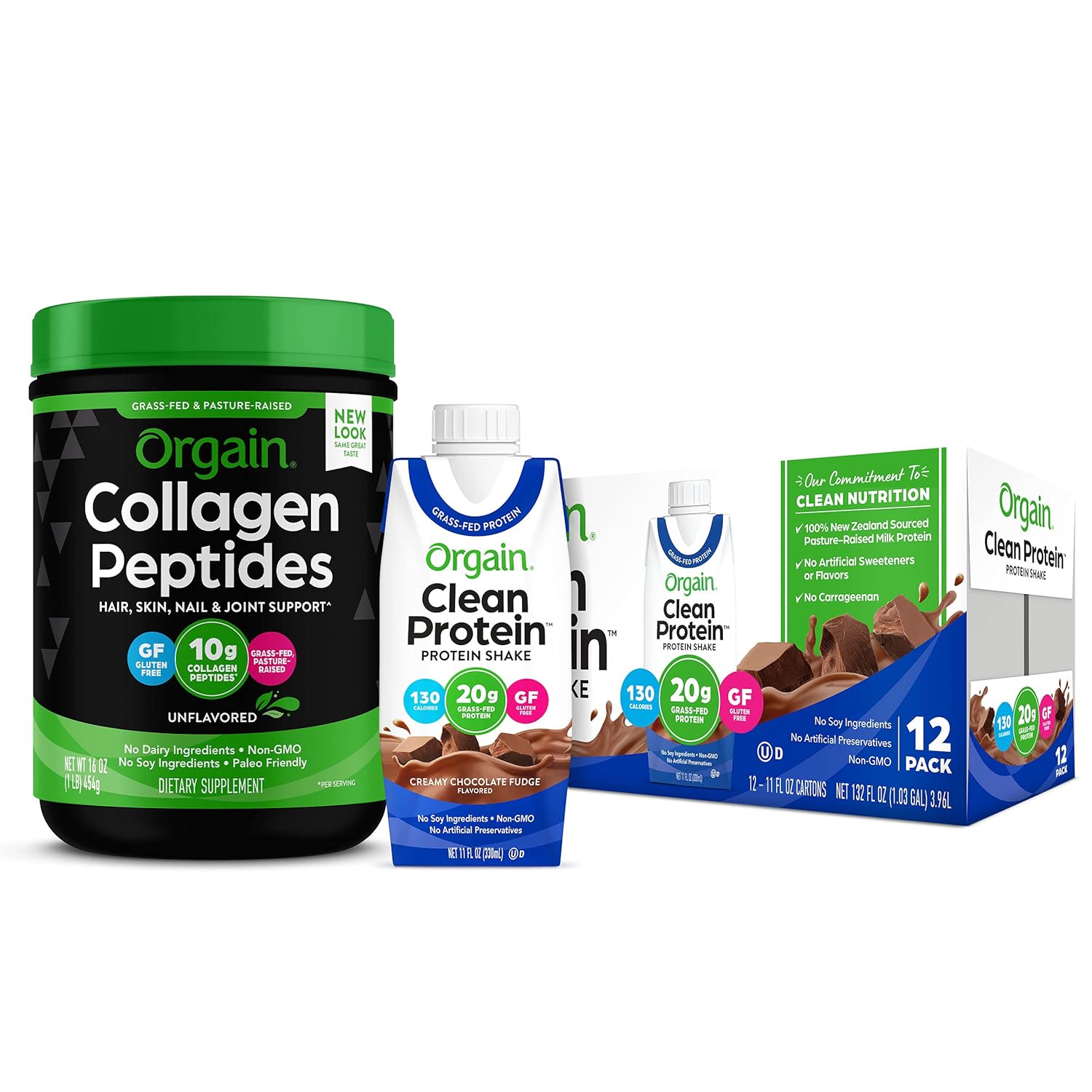 Grass Fed Hydrolyzed Collagen Peptides Protein Powder - Paleo & Keto Friendly, Amino Acid Supplement - Creamy Chocolate Fudge Flavor