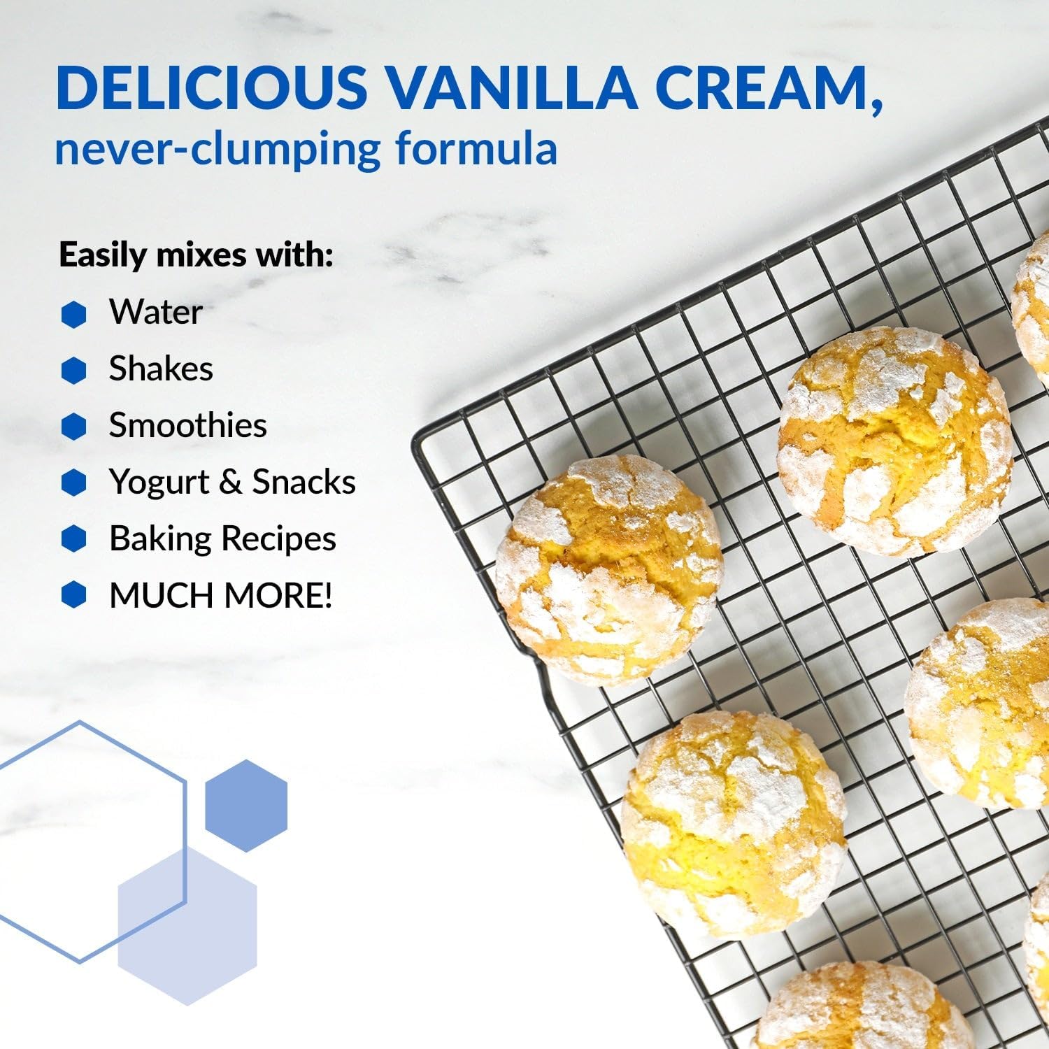 Grass-Fed Whey & Casein Blend Protein Powder - Vanilla Flavor, Non GMO, Soy Free, Gluten Free (3-Pack)