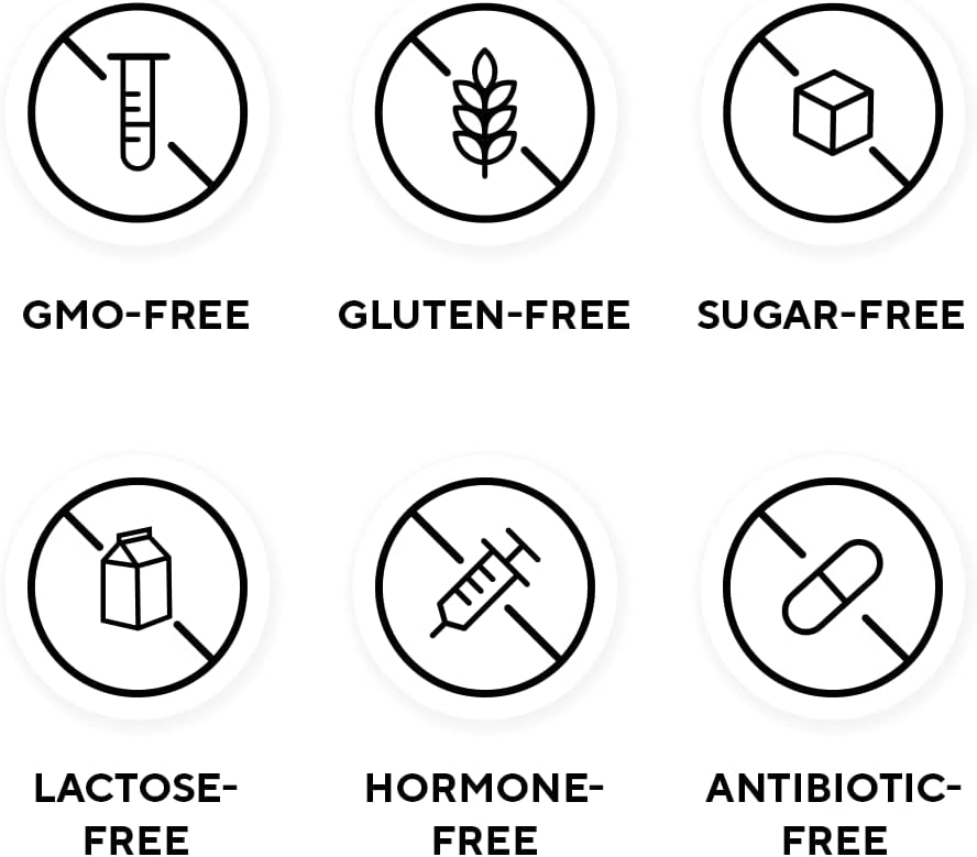 Grass-Fed Whey Isolate Protein Powder - Low Carb, Low Calorie, Non-GMO, Lactose-Free - Cookie & Cream Flavor - 30 Servings
