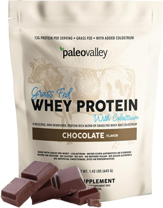 Grass Fed Whey Protein by Paleovalley - 100% Pure and Natural