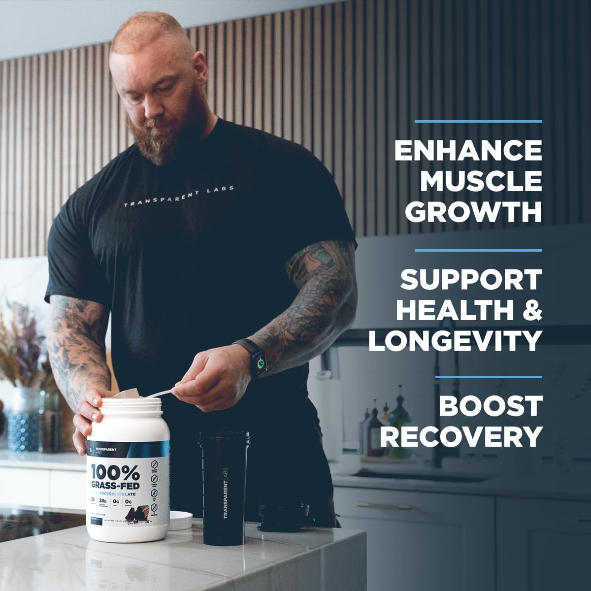 Grass-Fed Whey Protein Isolate - 28g of Protein per Serving, 9 Amino Acids, Gluten Free, Naturally Flavored - 30 Servings, Milk Chocolate