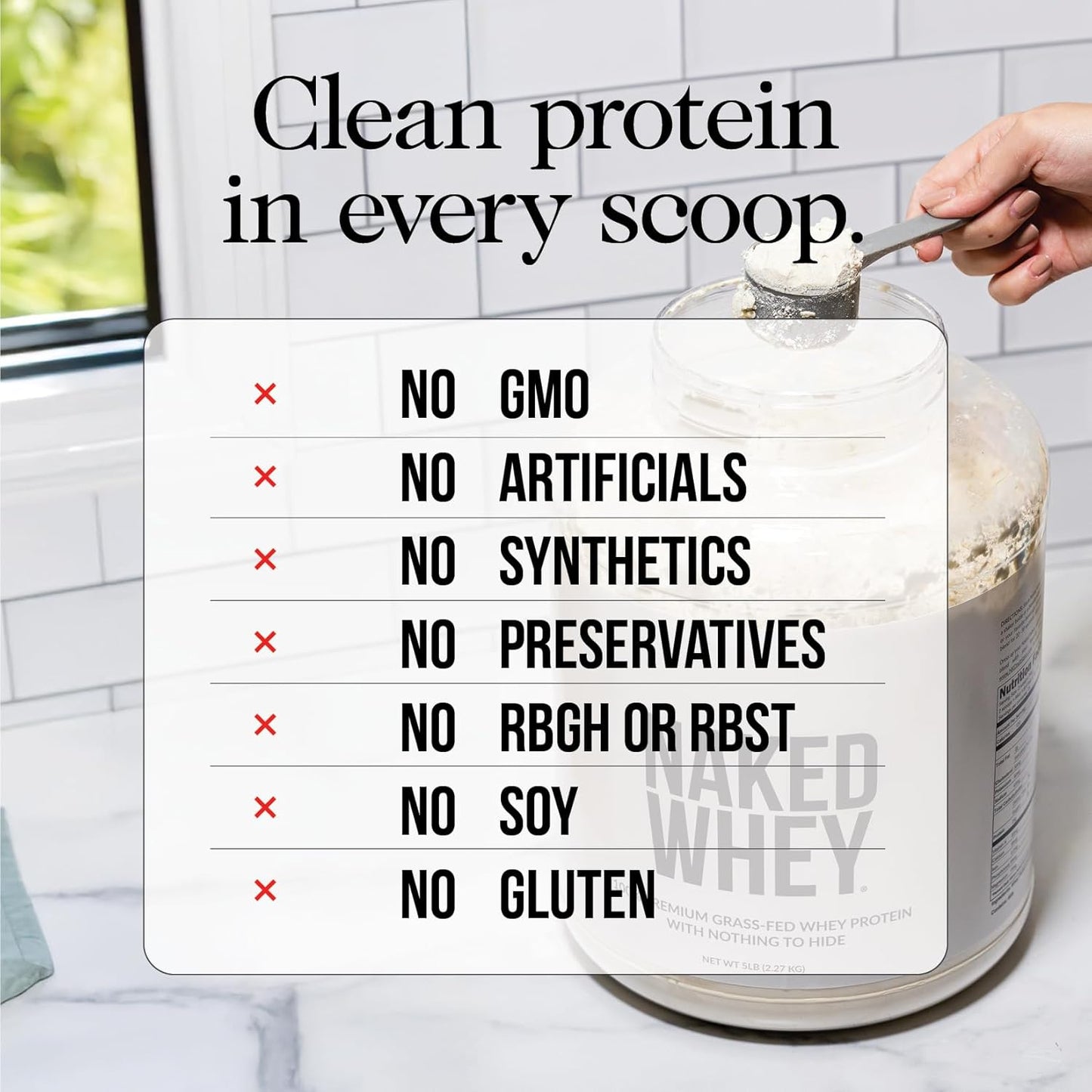 Grass Fed Whey Protein Powder - 1lb, Undenatured, GMO-Free, Soy-Free, Gluten-Free - 15 Servings for Growth and Recovery