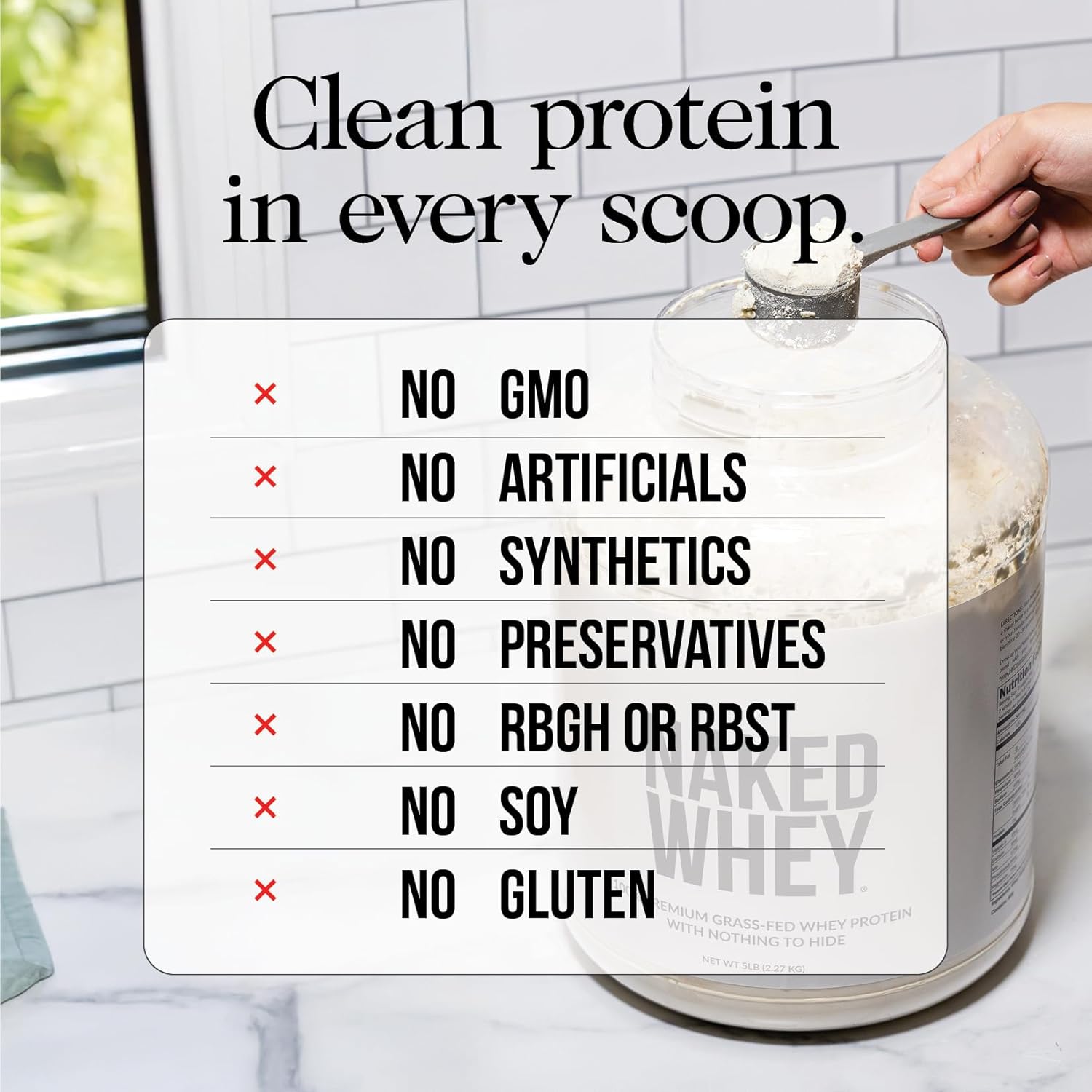 Grass Fed Whey Protein Powder - 1lb, Undenatured, GMO-Free, Soy-Free, Gluten-Free - 15 Servings for Growth and Recovery