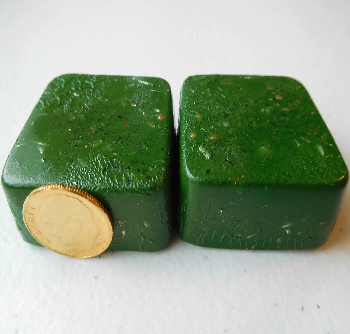Green Chromium Oxide Crystal Orgone Mini Tower Busters Cube - 2 Pack
