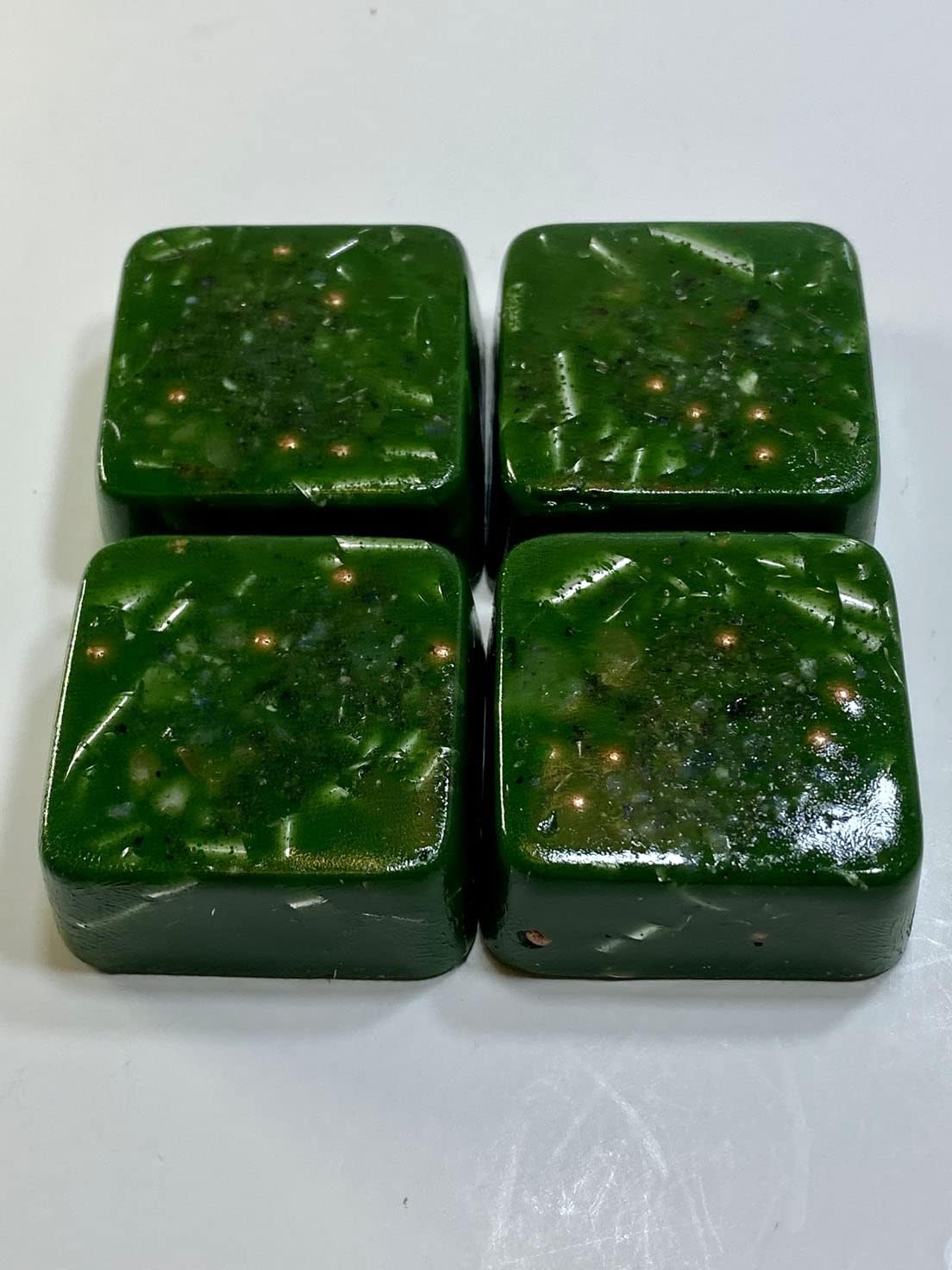 Green Chromium Oxide Crystal Orgone Mini Tower Busters Cube - 2 Pack