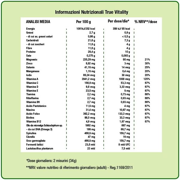 Green Foods True Vitality Plant Protein Shake with DHA Vanilla - 25.2 oz - Nutrient-Rich Plant-Based Protein Shake