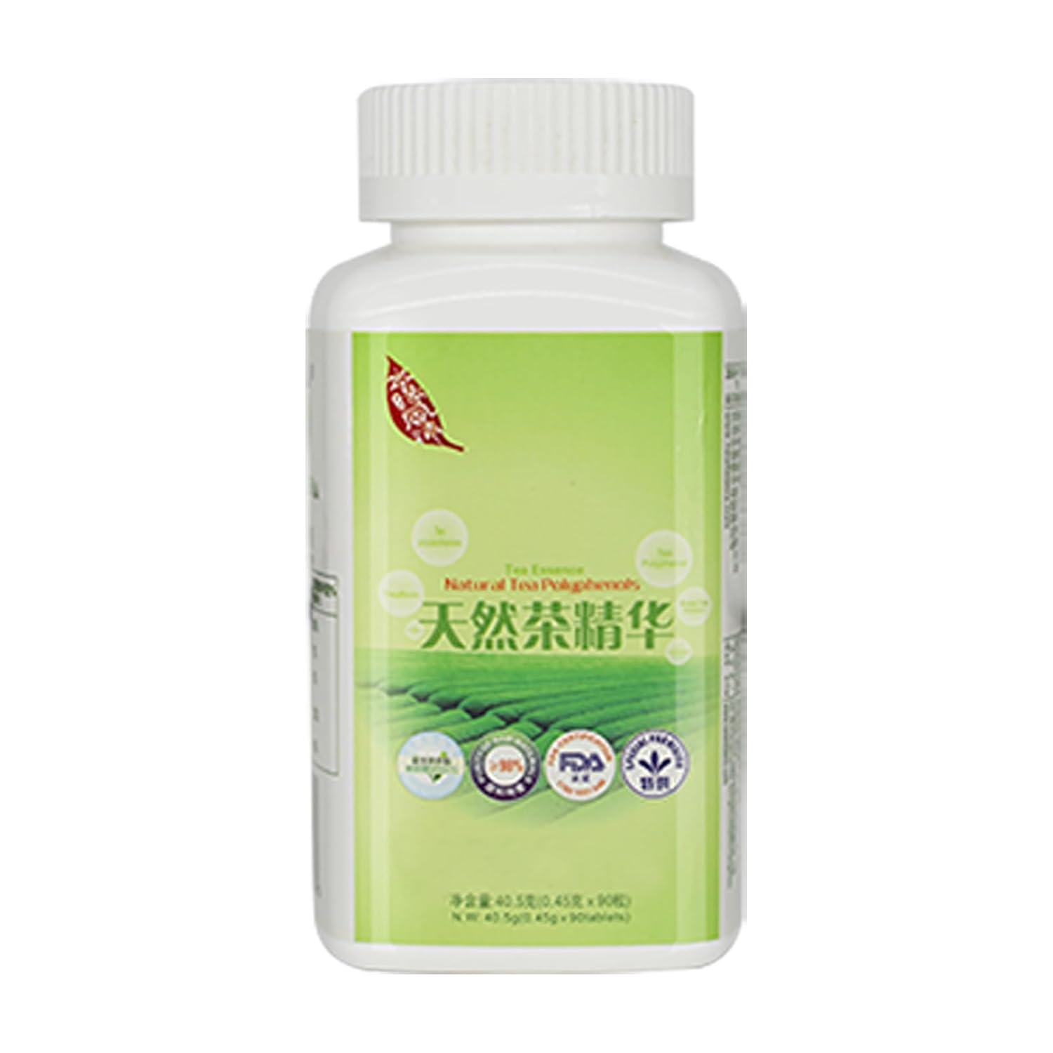 Green Tea Polyphenols Extract Tablets - 90 Tablets per Bottle, 6 Bottles per Box - Natural Tea Essence