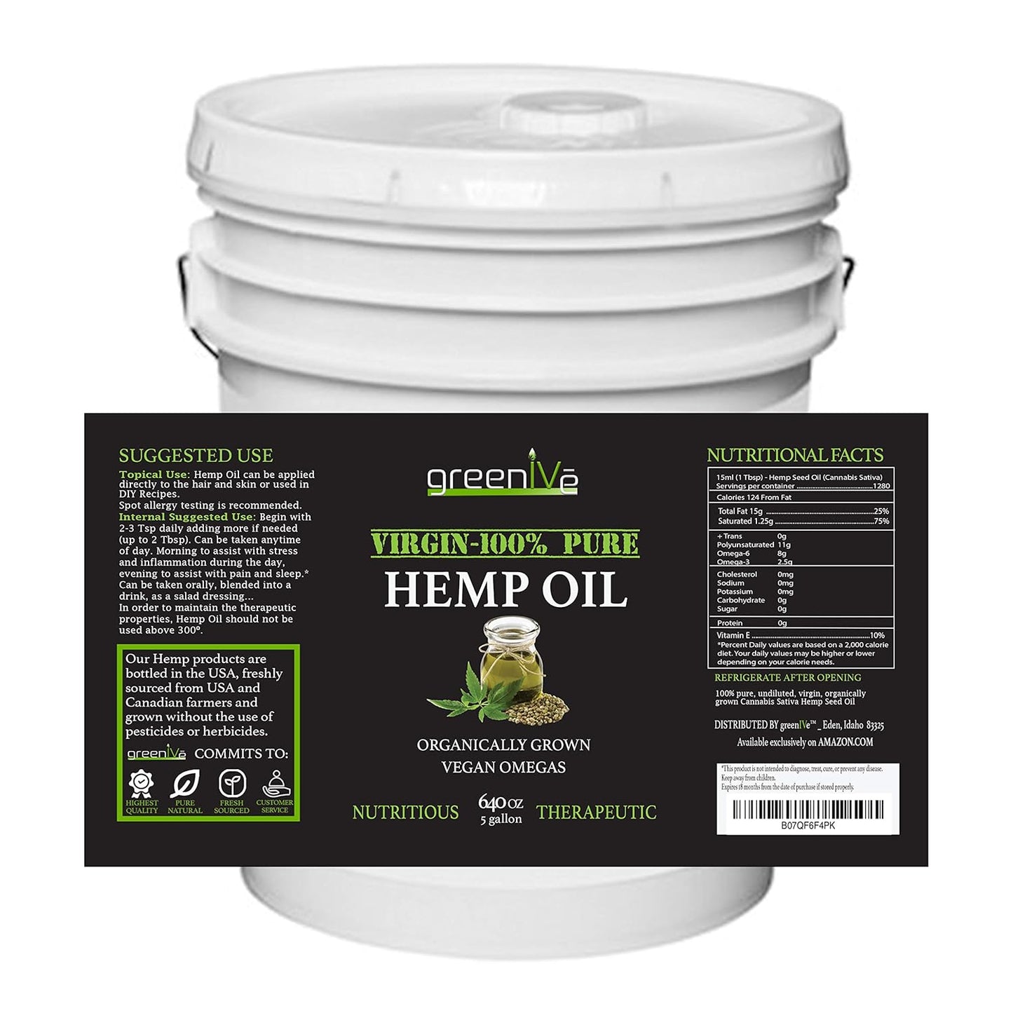 GreenIVemetabolism boosterOil: Vegan Omegas, Cold Pressed, 640oz Exclusive