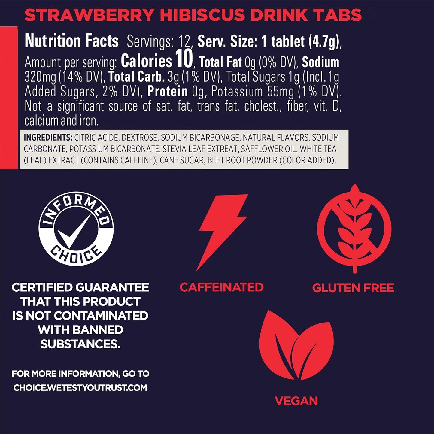 GU Energy Hydration Electrolyte Drink Tablets, Strawberry Hibiscus Flavor, 48 Servings for Running, Cycling, Triathlon