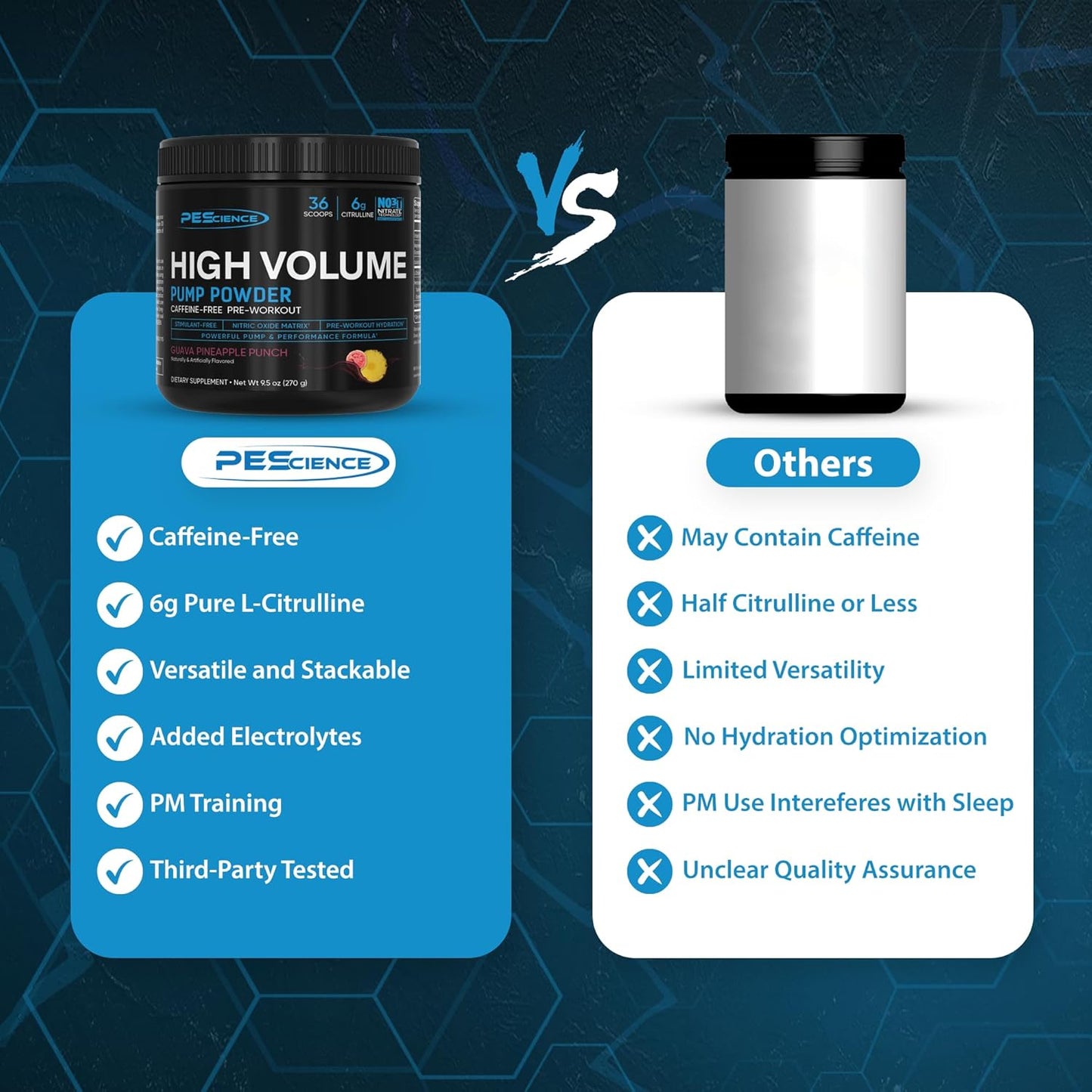 Guava Pineapple Punch PEScience High Volume Nitric Oxide Booster Pre Workout Powder - 36 Scoops