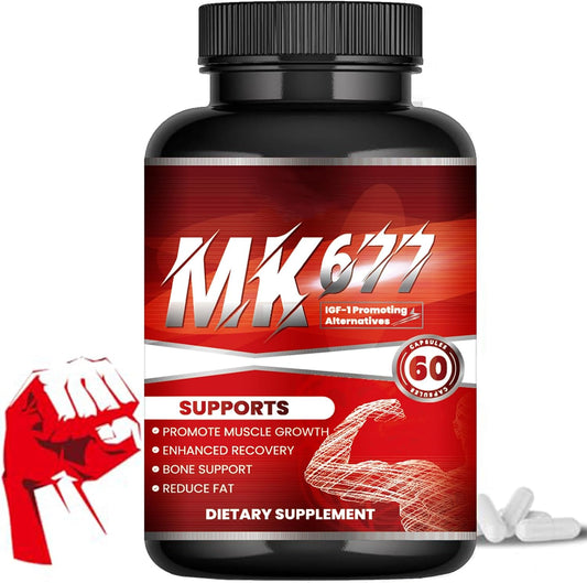 Guliqi MK677 Sports Supplement for Muscle Growth and Recovery - 60 Capsules for Men and Women