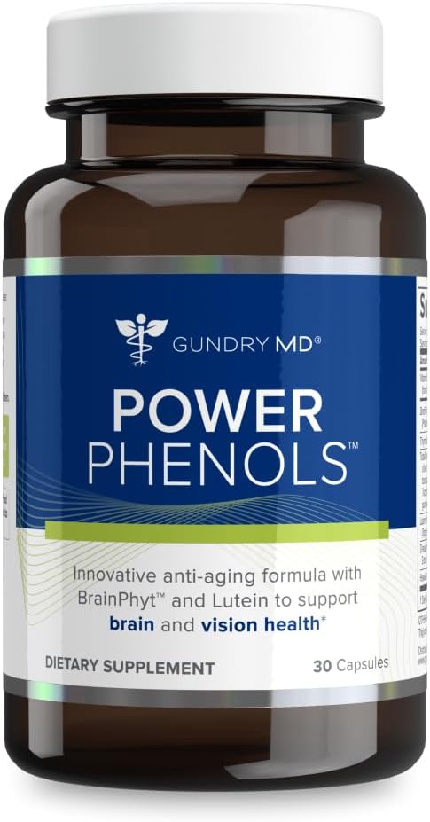 Gundry MD Power Phenols Brain Health Supplement - Boost Cognition, Focus, Motivation, & Energy - 30 Servings