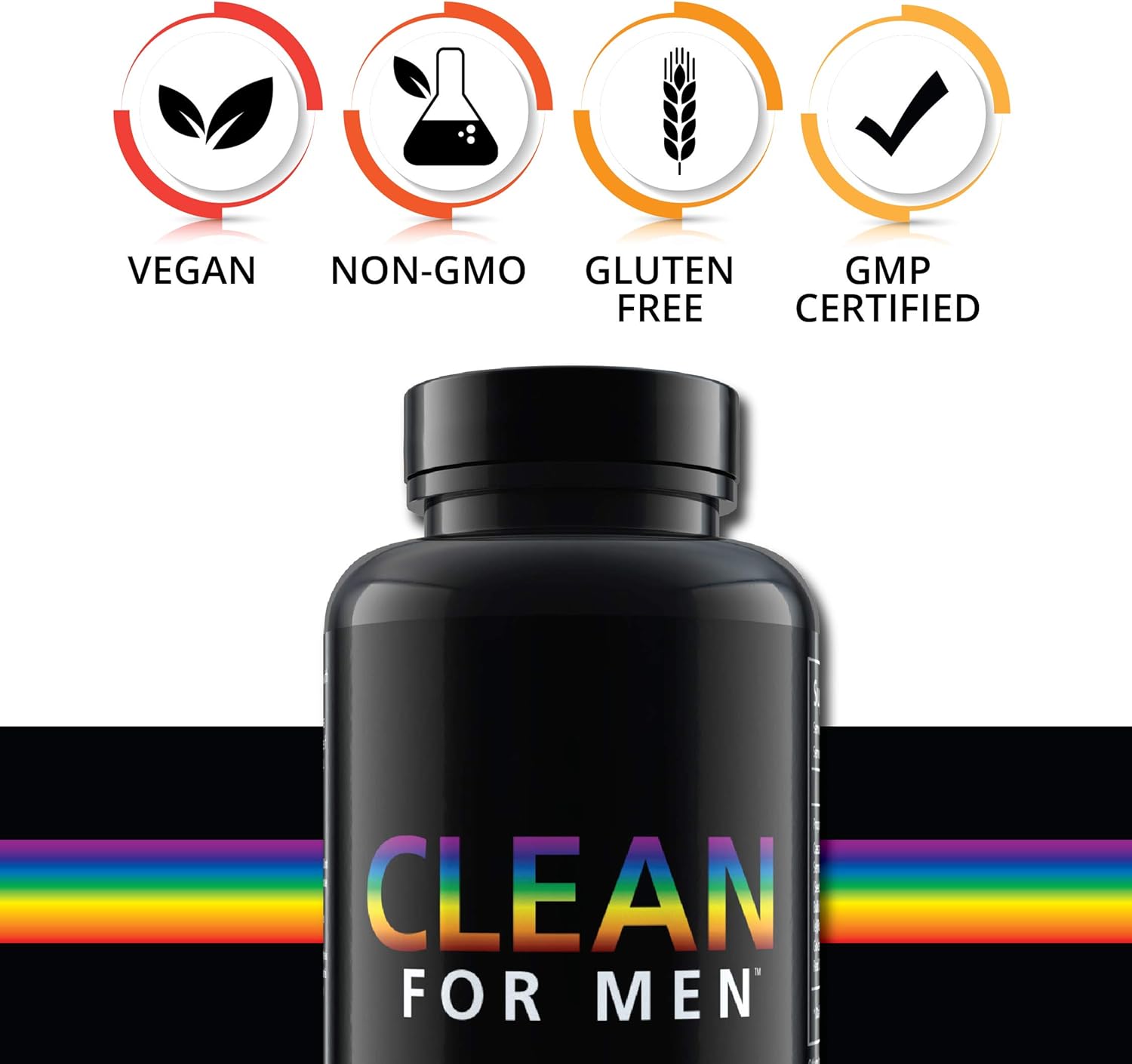 Gut Cleanse Fiber Supplement for Men - Digestive Health Support, Bloating Relief, Constipation Aid - 60 Capsules