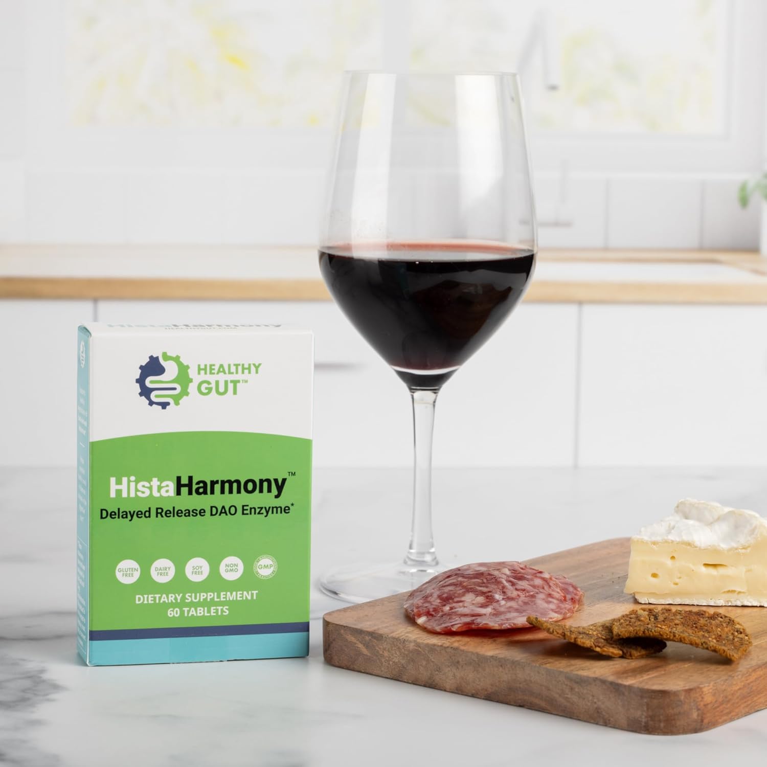 Gut Health Support Enzyme 30,000 HDU | Delayed-Release DAO Diamine Oxidase | HistaHarmony | 60 Servings