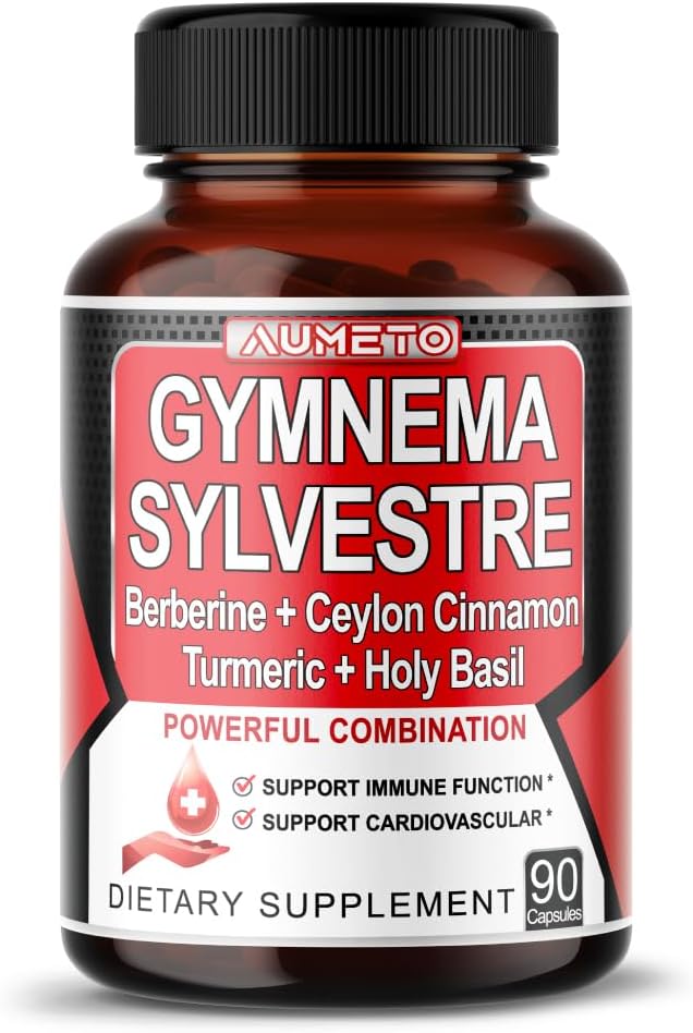 Gymnema Sylvestre Supplements with Berberine, Cinnamon, and Holy Basil for Immunity and Pancreatic Health