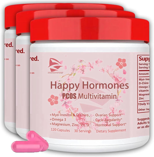 HAIION PCOS Multivitamin 2024: Hormone Balance & Menopause Support - 360 Capsules (3 Pack)