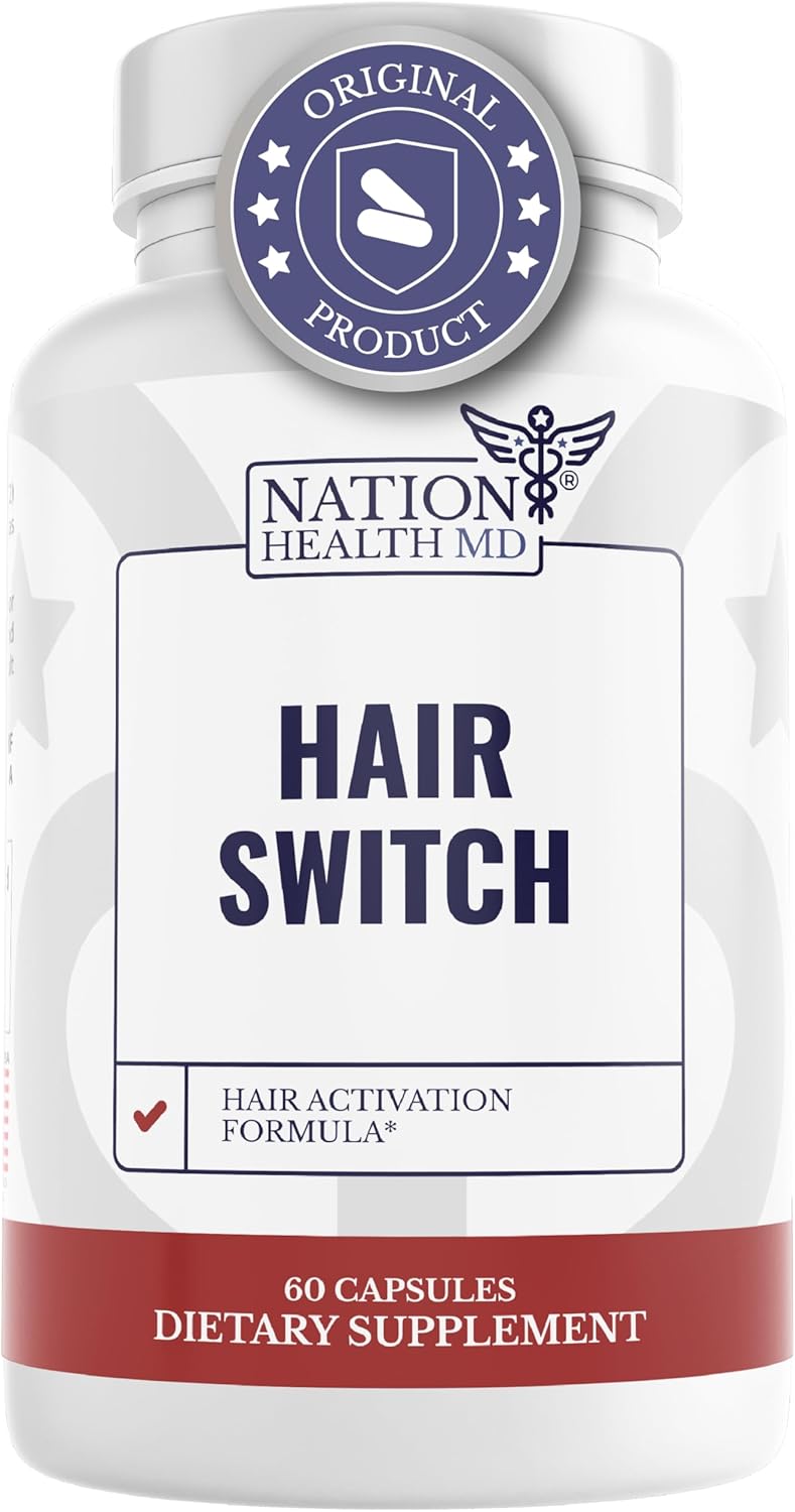 Hair Activation Formula with Biotin, Zinc, and Selenium - Hair and Scalp Supplements for Men and Women - NATION HEALTH MD, 1 Bottle
