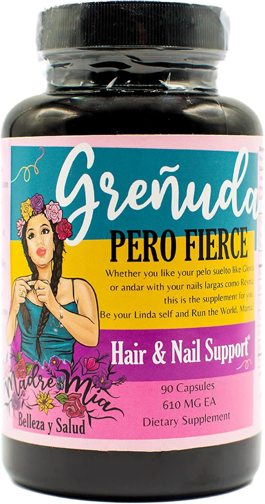 Hair and Nail Support Supplement with Burdock Root, Horsetail, Stinging Nettle, Ginko Leaf, Biotin - 30 Day Supply - 90 Capsules - 650MG