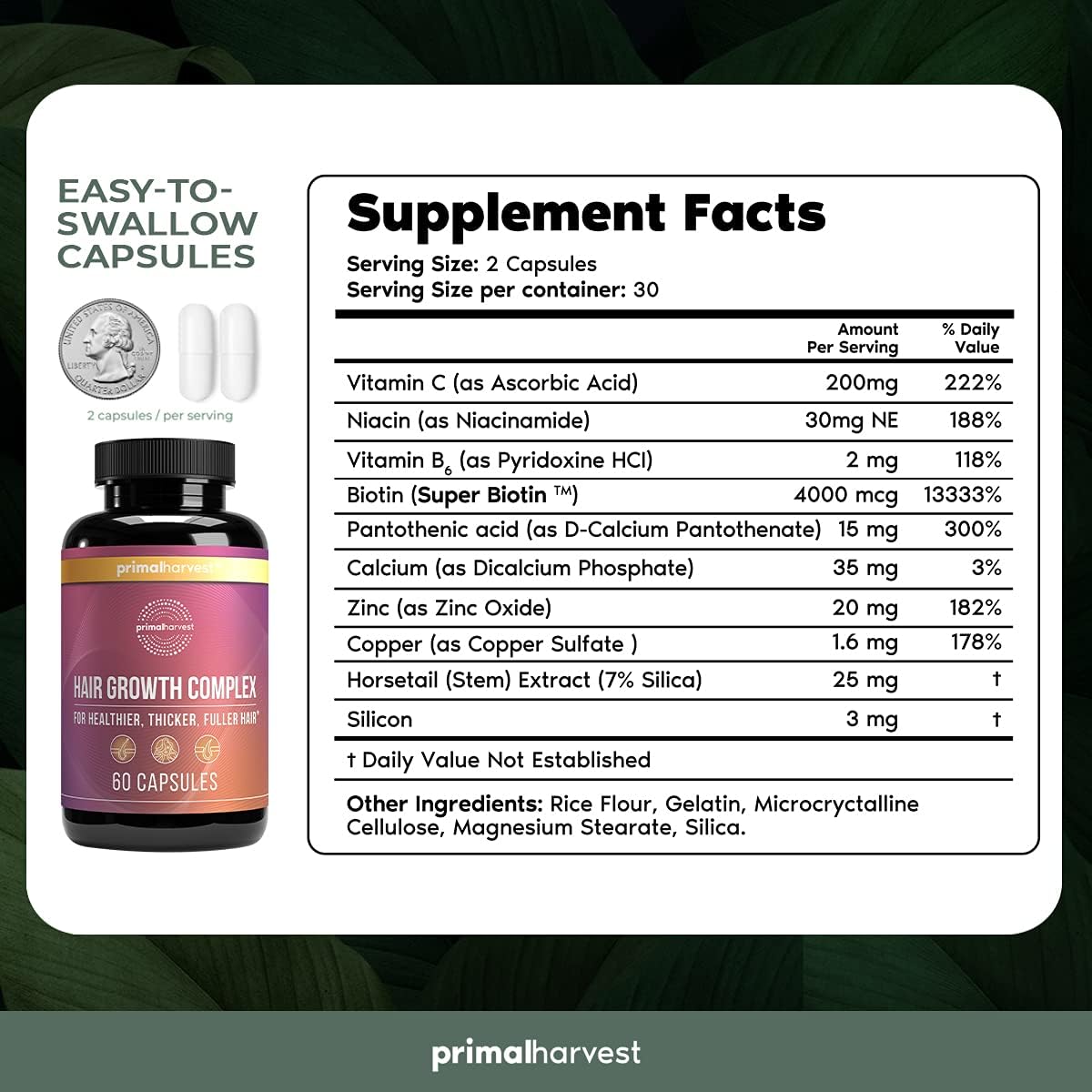 Hair Growth & Multivitamin Supplements Bundle for Women and Men - Capsules for Hair Regrowth & Multivitamin Complex