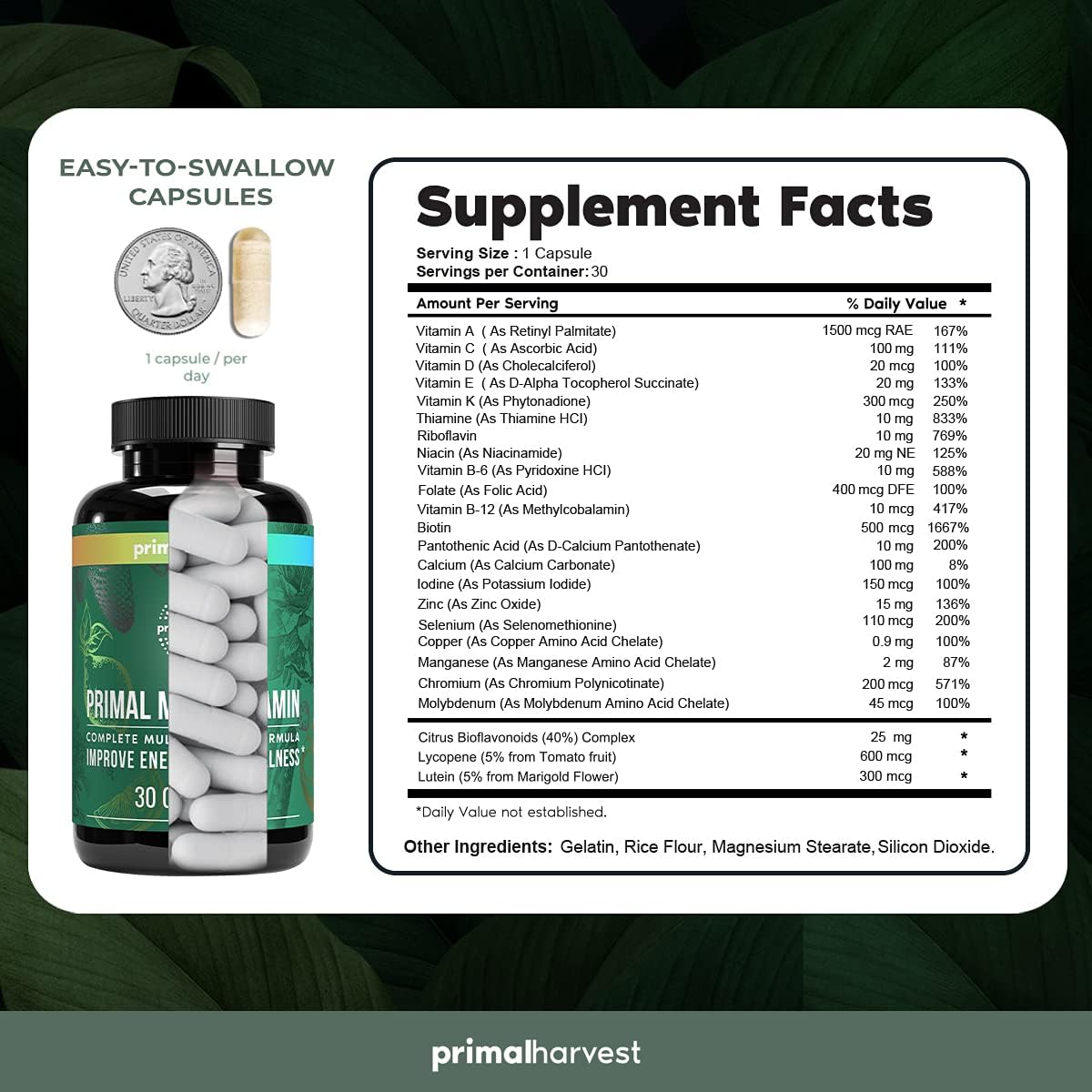 Hair Growth & Multivitamin Supplements Bundle for Women and Men - Capsules for Hair Regrowth & Multivitamin Complex