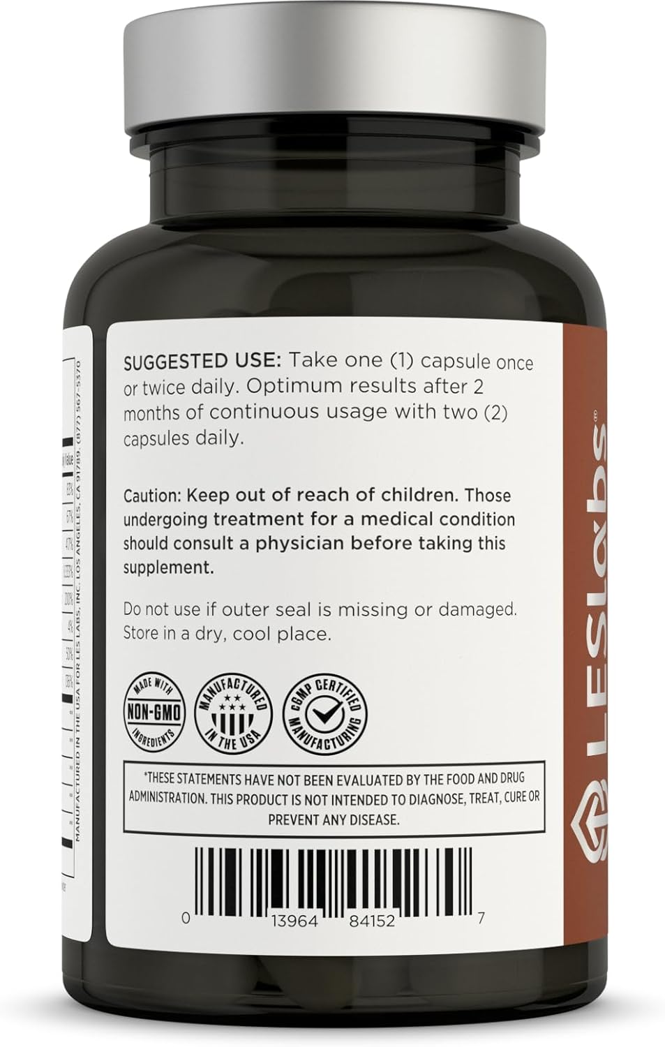 Hair Growth & Nails Supplement for Thickness, Strength, & Fullness - Keratin, Biotin, Pumpkin Seed, MSM - 60 Capsules by LES Labs