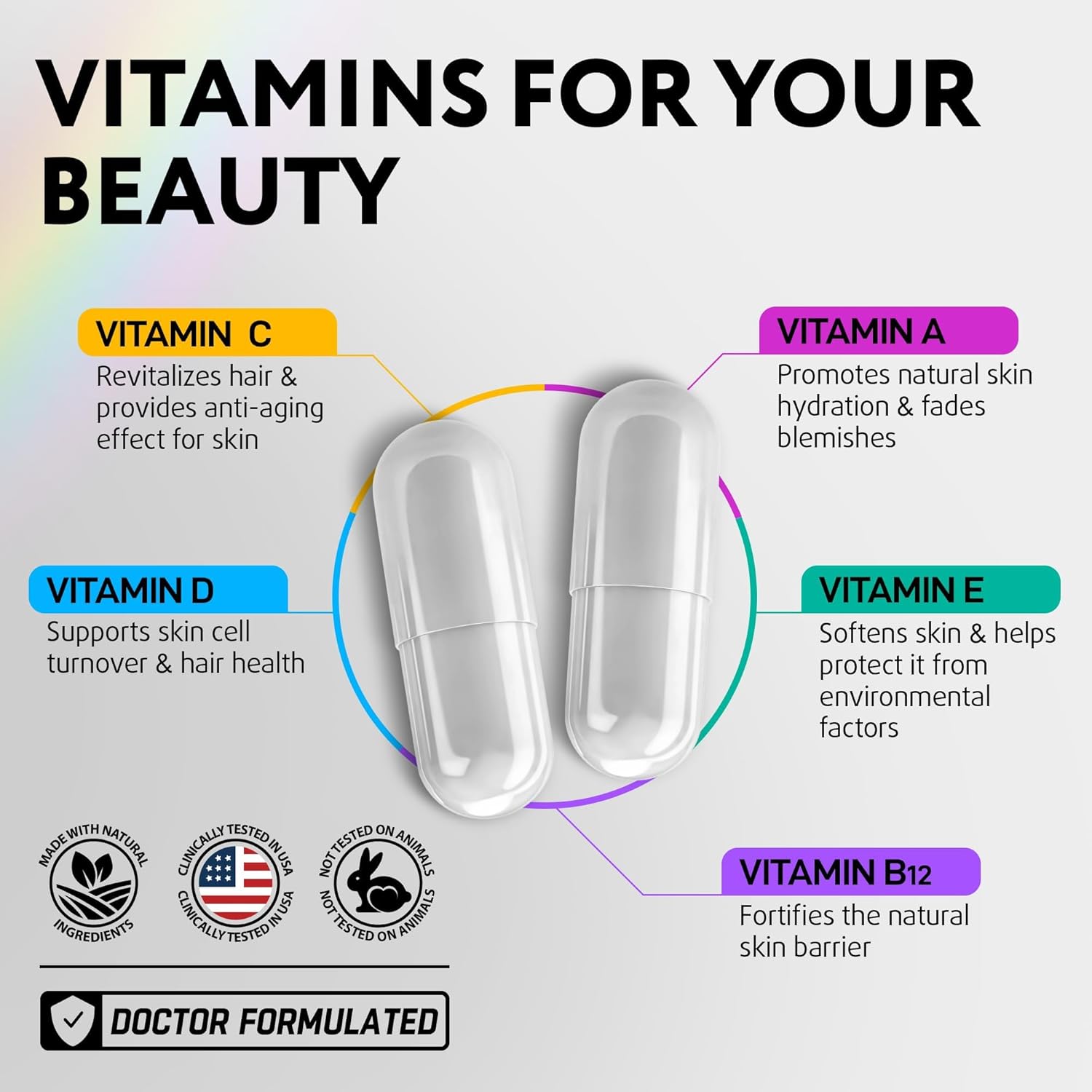 Hair Growth Supplement with Biotin 10,000 mcg, Collagen & Keratin - Vitamins for Healthy Hair, Skin, and Nails - 120 Capsules for Men & Women
