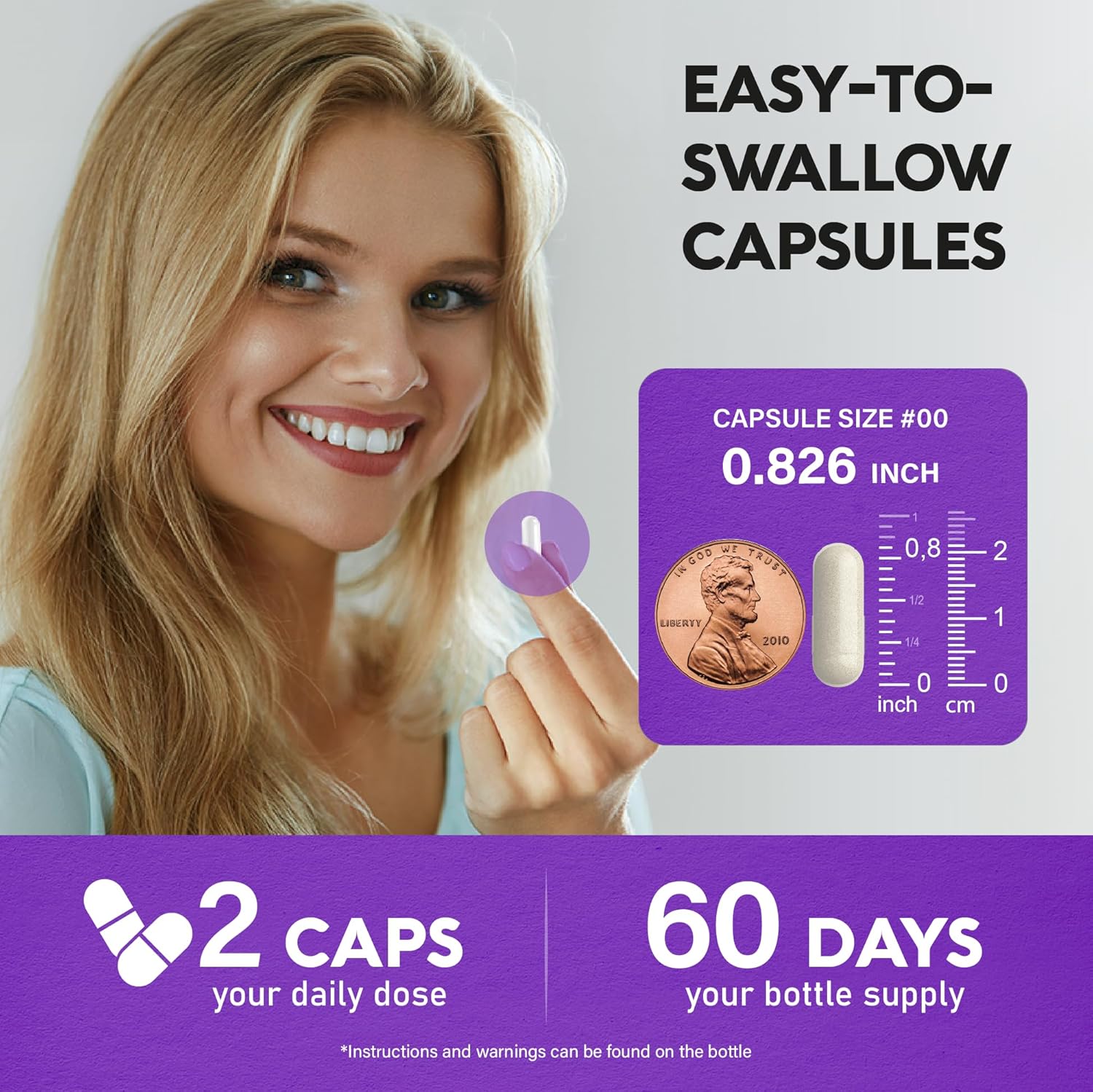 Hair Growth Support Supplement with Biotin, Collagen, and Keratin - Skin, Nails, and Vitamins Complex - 25000 mcg - Hyaluronic Acid - Made in USA - 120 Capsules