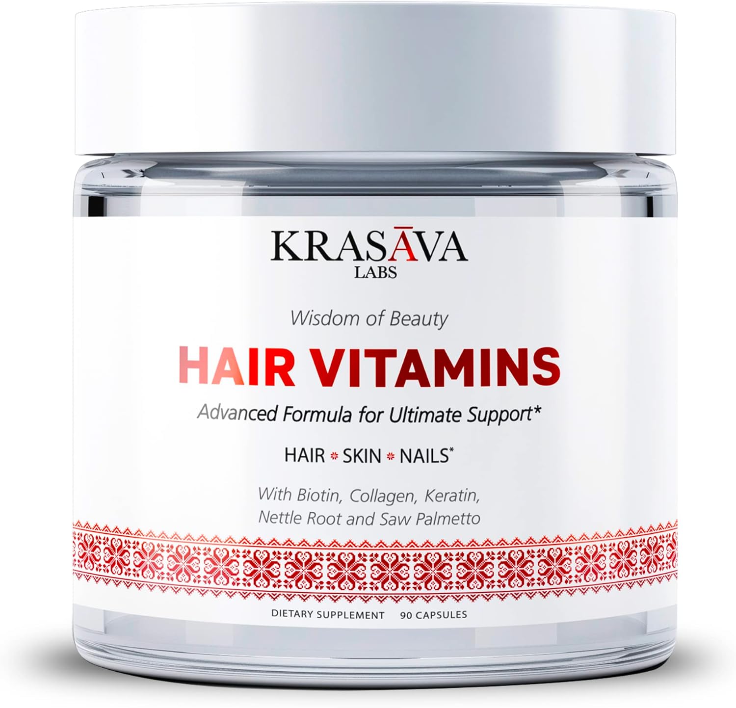 Hair Growth Vitamins with Biotin, Collagen, and Keratin for Healthy Hair - 90 Count