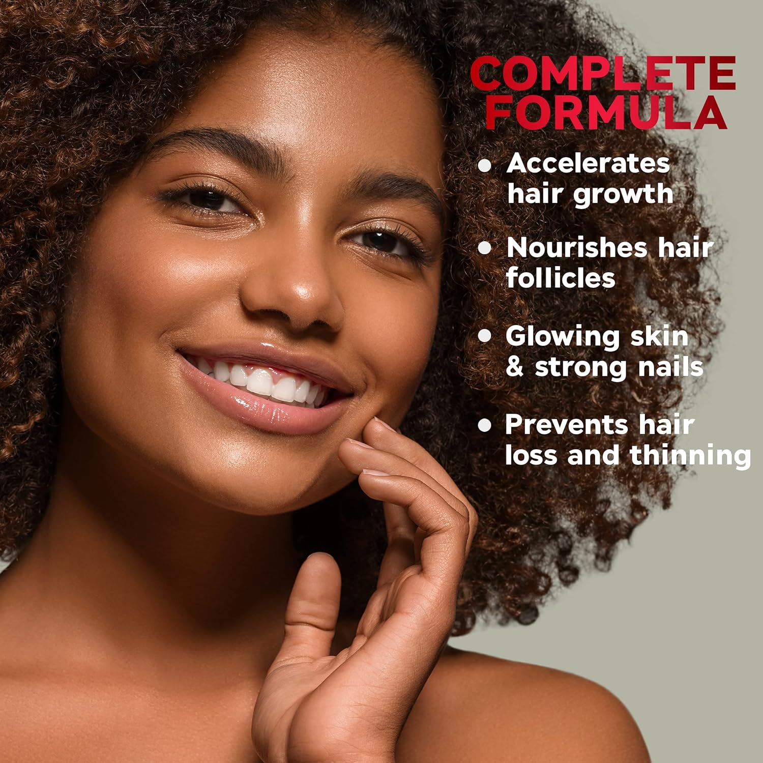 Hair Growth Vitamins with Biotin, Collagen, and Keratin for Healthy Hair - 90 Count