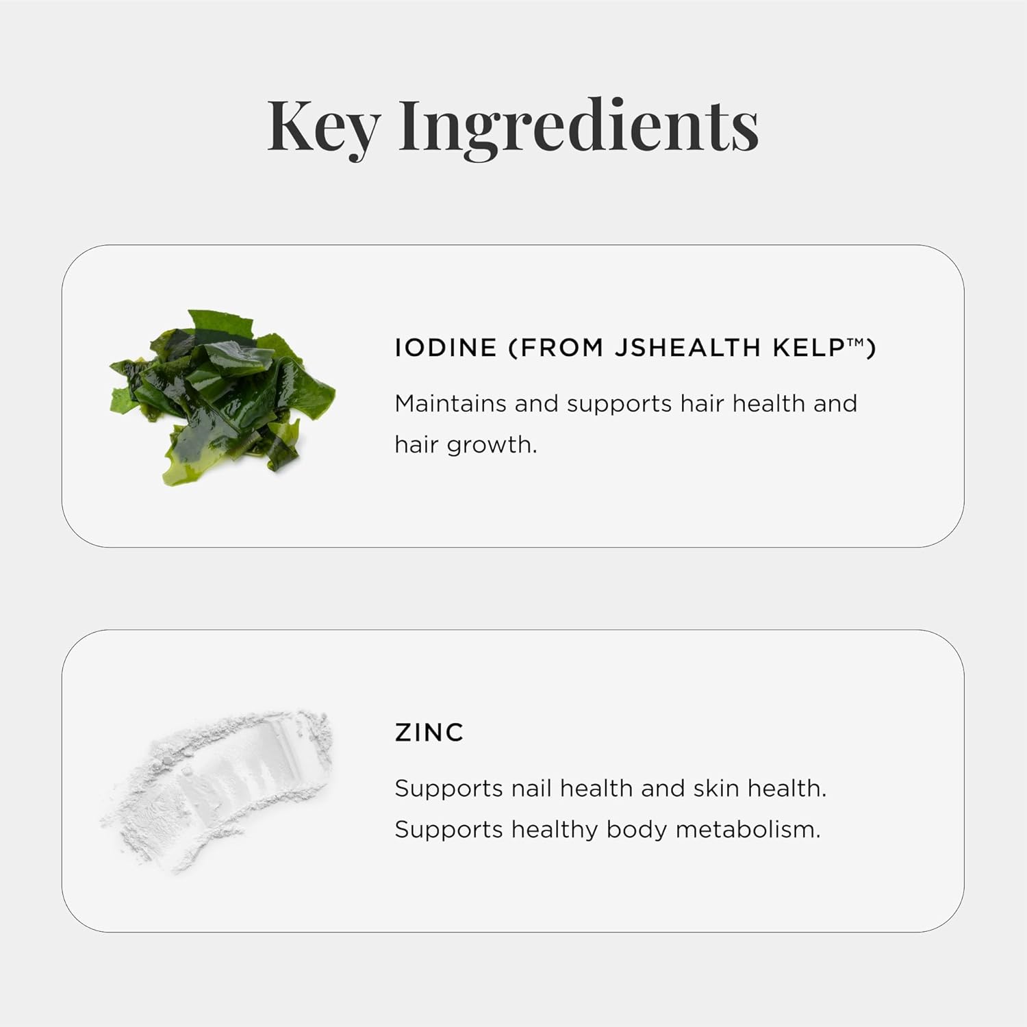 Hair Growth Vitamins with Zinc, Iodine, and Biotin for Men and Women - JSHealth Energy Formula for Hair Loss - 30 Capsules