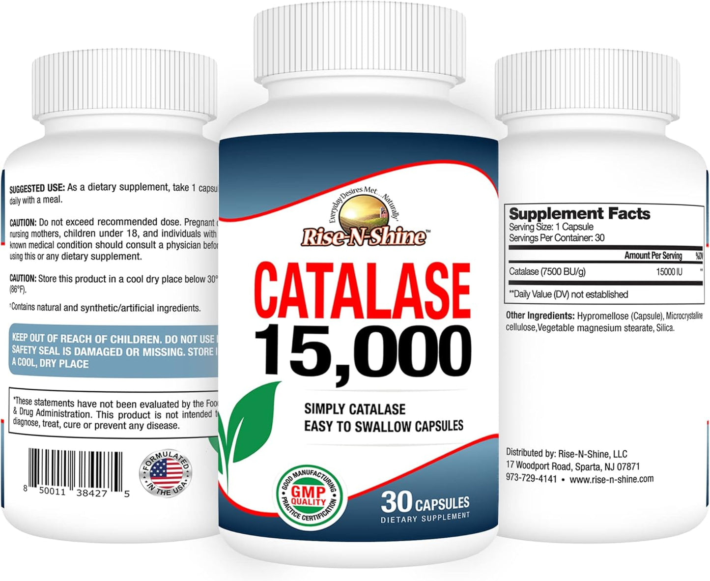 Hair Health Support Supplement with 15,000 Catalase Enzyme - Powerful Antioxidant for Strong Hair - 30 Day Supply