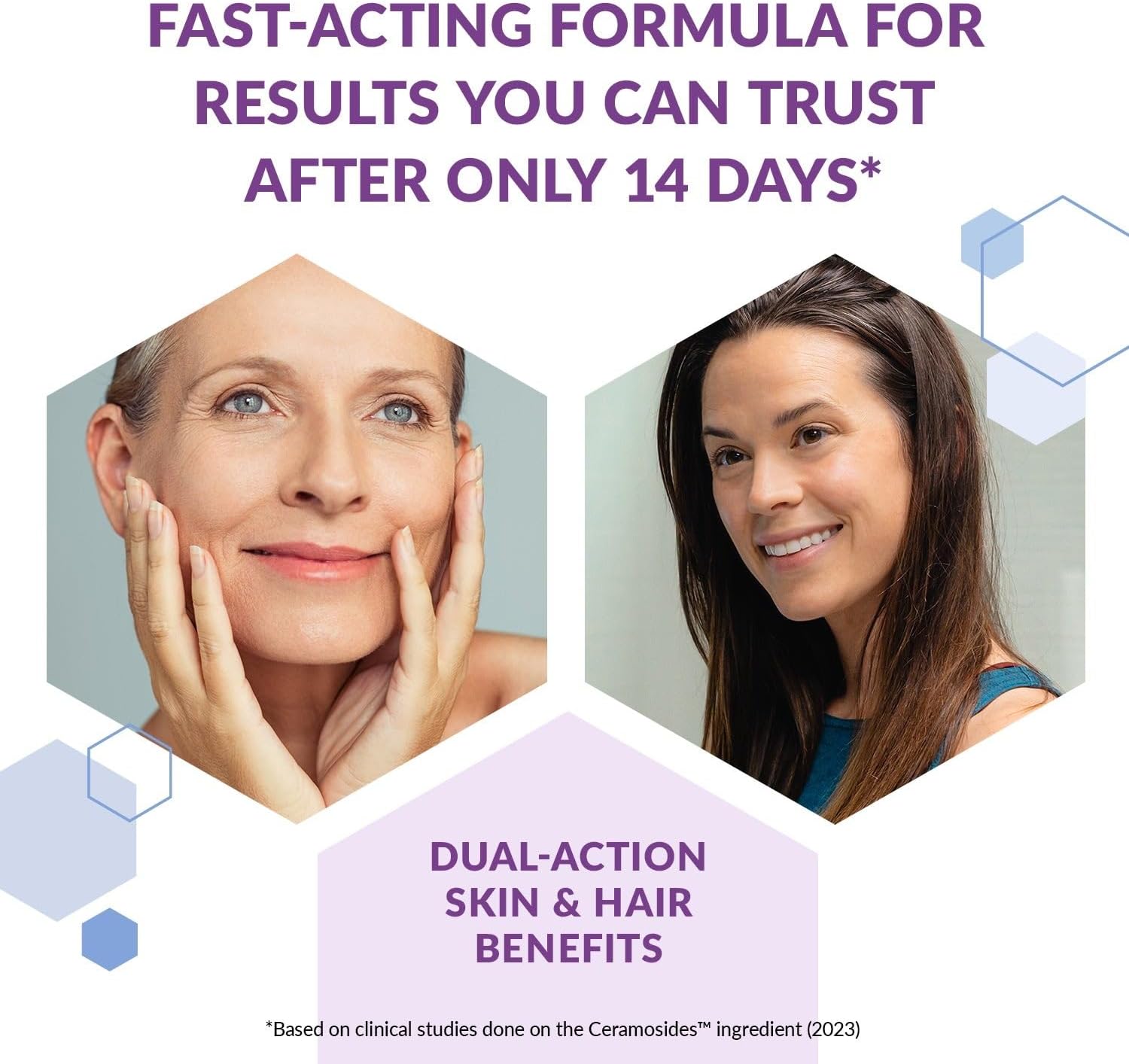 Hair, Skin, and Nail Restoring Phytoceramides Supplement with Vitamins and Hyaluronic Acid - 30 Capsules