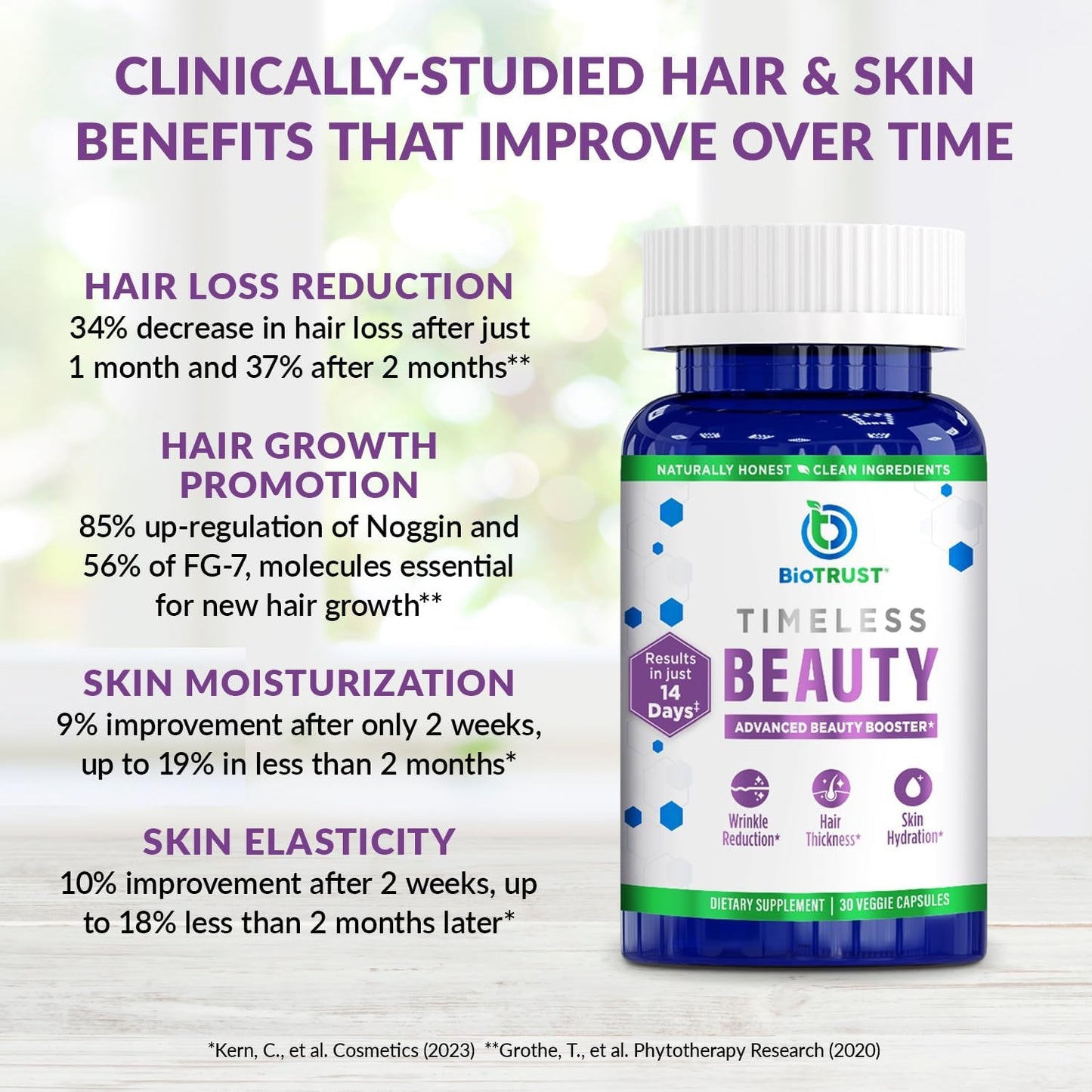 Hair, Skin, and Nail Restoring Phytoceramides Supplement with Vitamins and Hyaluronic Acid - 30 Capsules