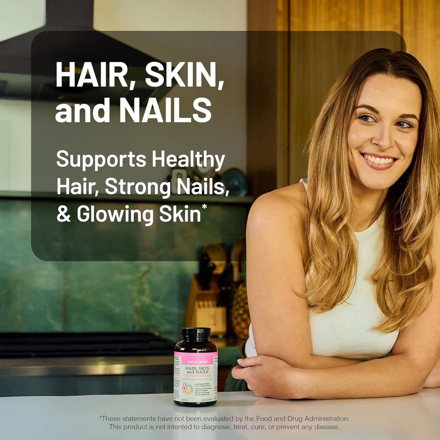 Hair Skin and Nails Supplement for Women - Biotin 5000mcg with Hyaluronic Acid, Collagen, Vitamin C, B Complex, D3, A, E, Iron - Non-GMO, Gluten Free - 150 Softgels for 50 Days
