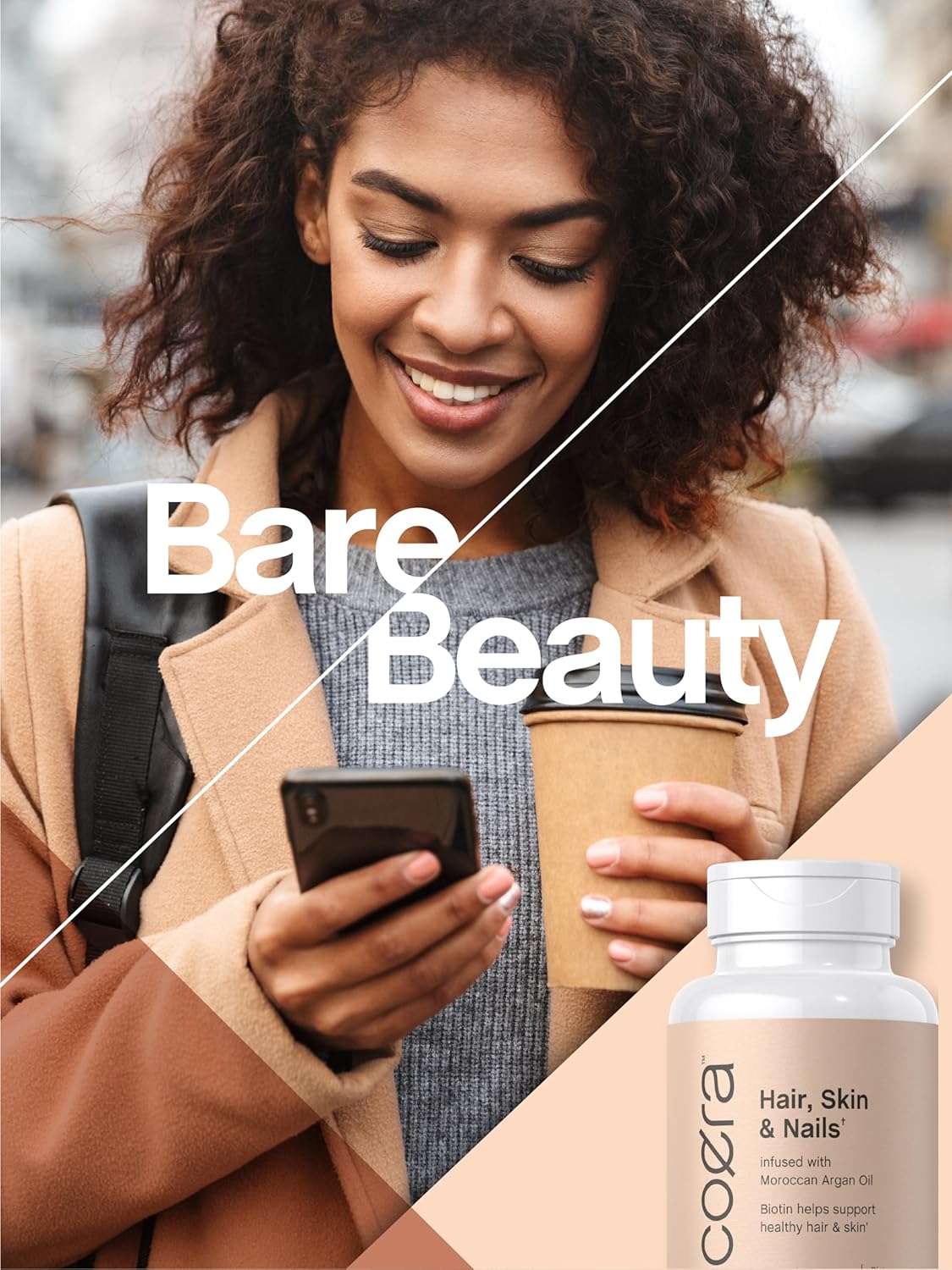 Hair, Skin, and Nails Vitamins with Biotin, Collagen, and Argan Oil - Non-GMO & Gluten Free - 165 Softgels for Men and Women