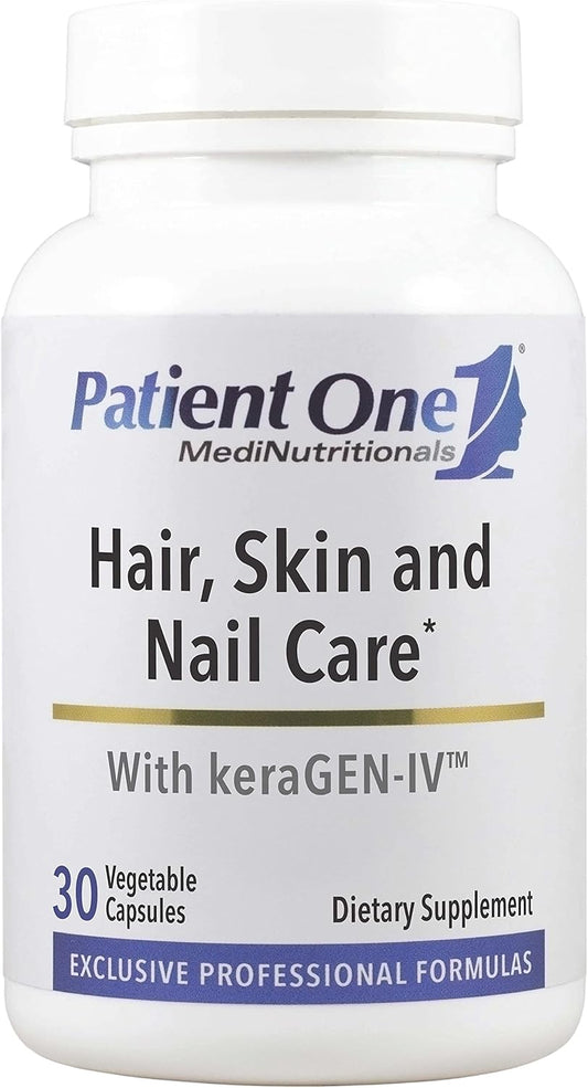 Hair, Skin & Nail Care Supplement with Keratin & Collagen for Strong Nails, Healthy Hair & Skin - 30 Capsules
