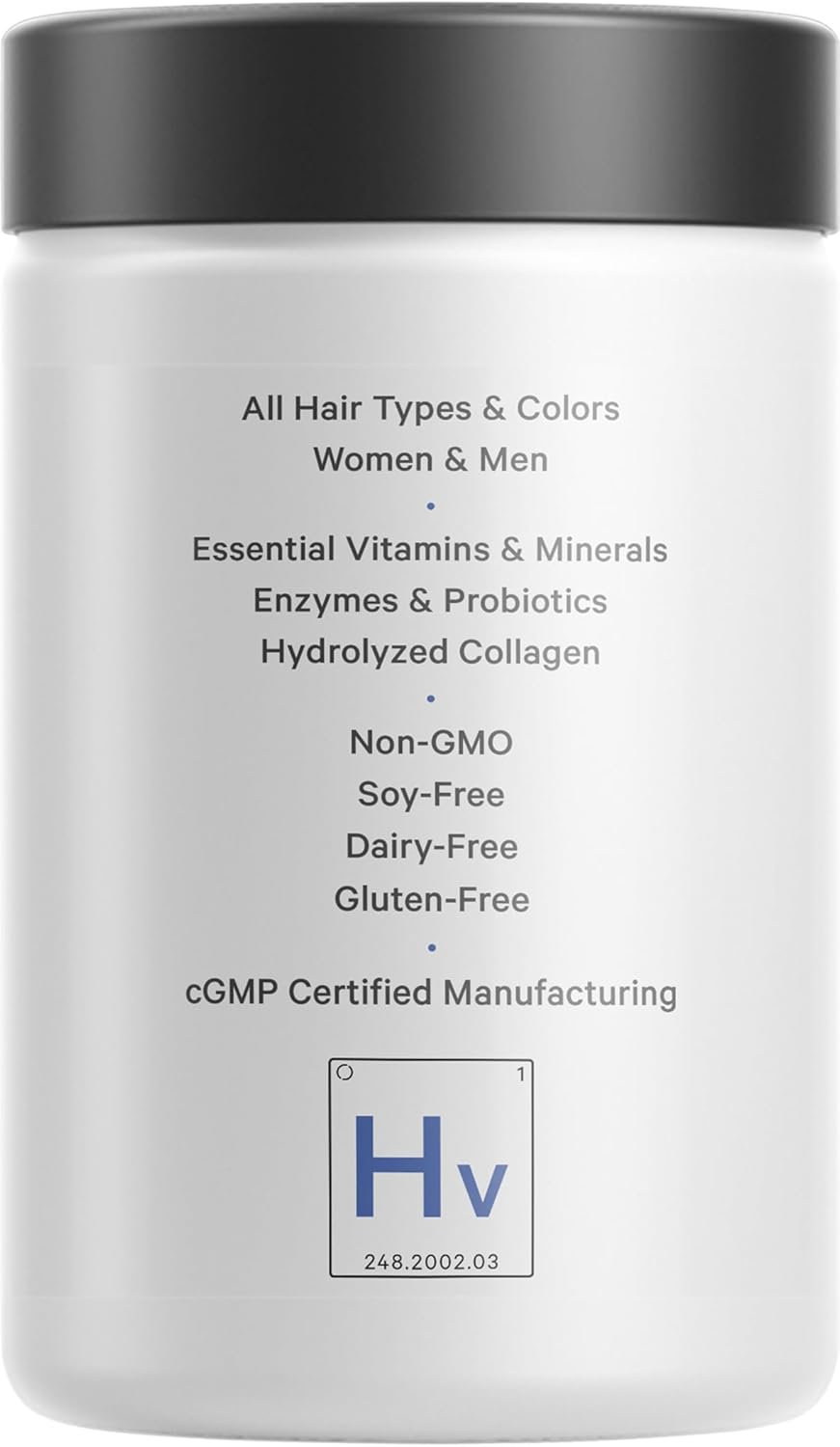 Hair Support Supplement with Biotin, Keratin, Collagen, Vitamins, Minerals, Turmeric, Probiotics, Enzymes - Healthy Hair Pills - 2 Pack