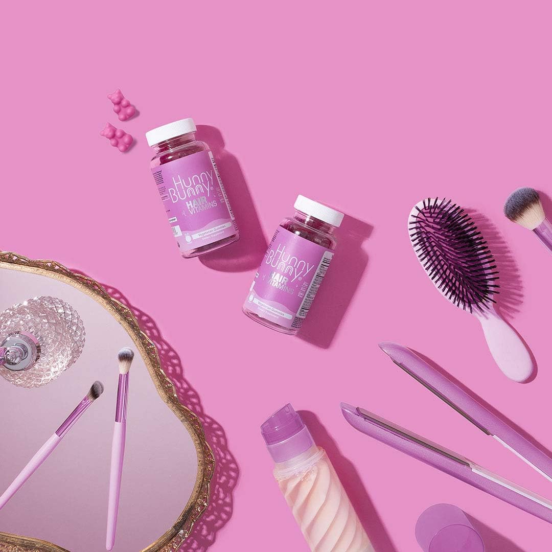 Hair Vitamin Biotin Gummies with Vitamin A, C, D, E, B6 for Hair Growth, Skin, Nails - Non GMO, Gluten Free - 60 Gummies